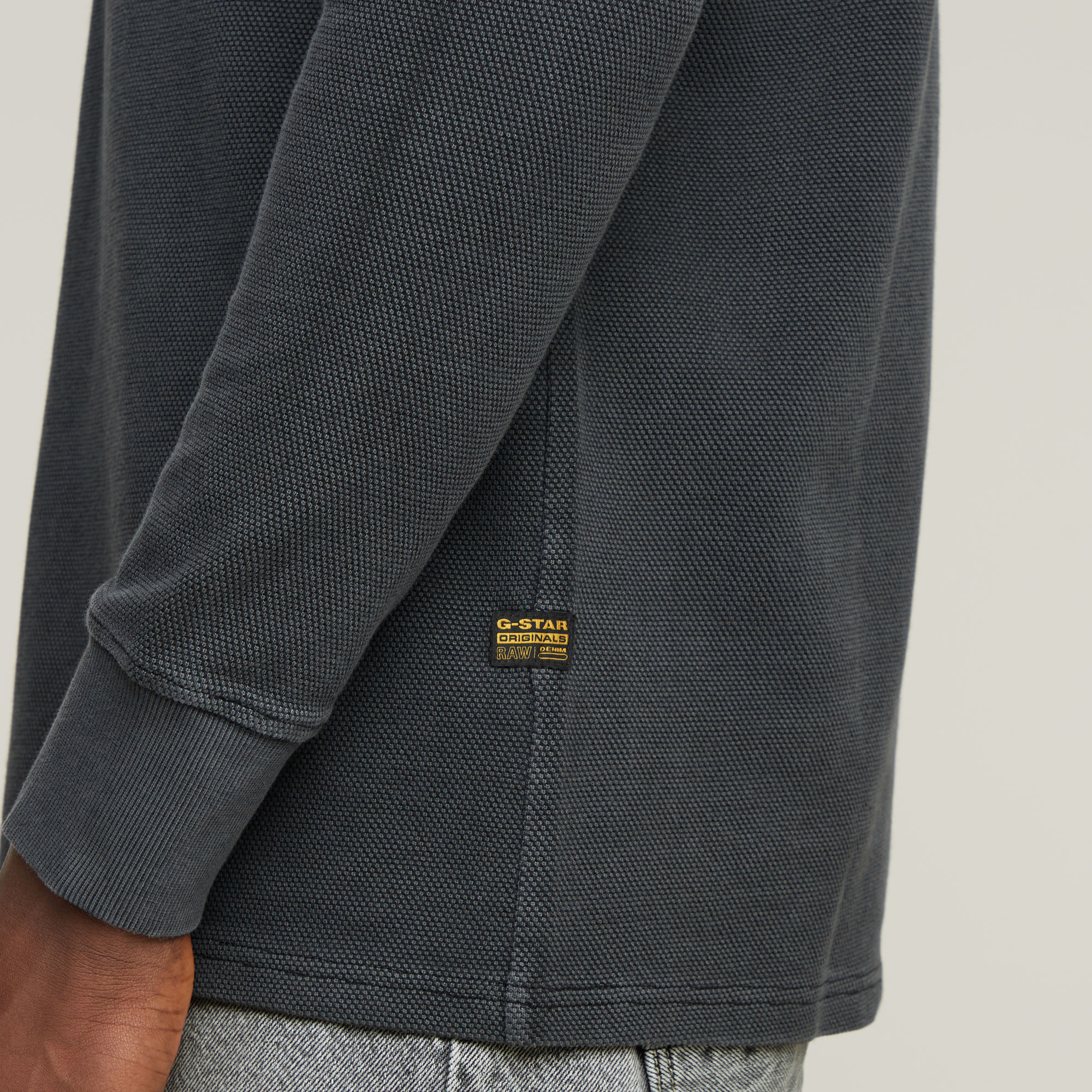 G-Star RAW Overdyed Half Zip Tweeter Zwart Heren