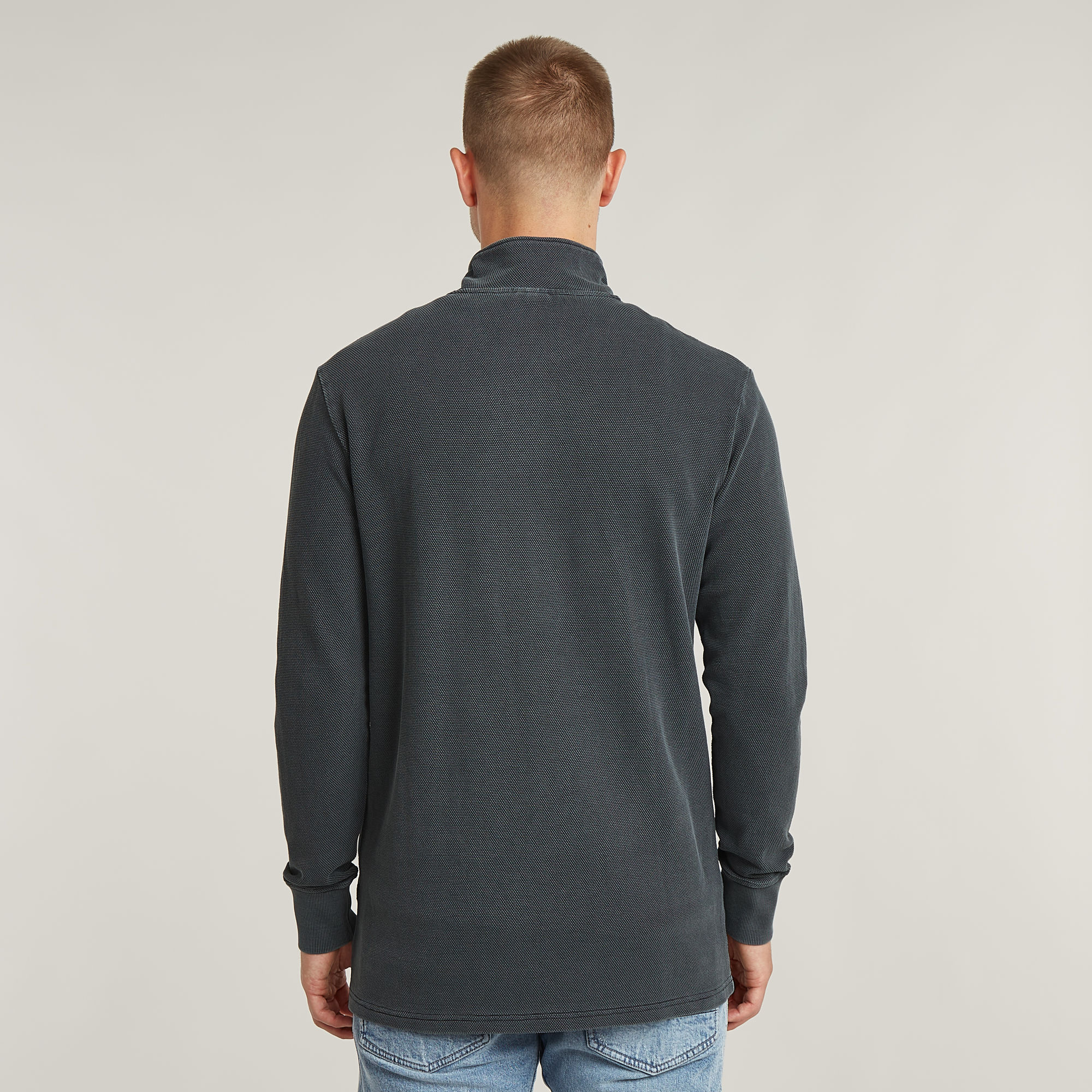 G-Star RAW Overdyed Half Zip Tweeter Donkerblauw Heren