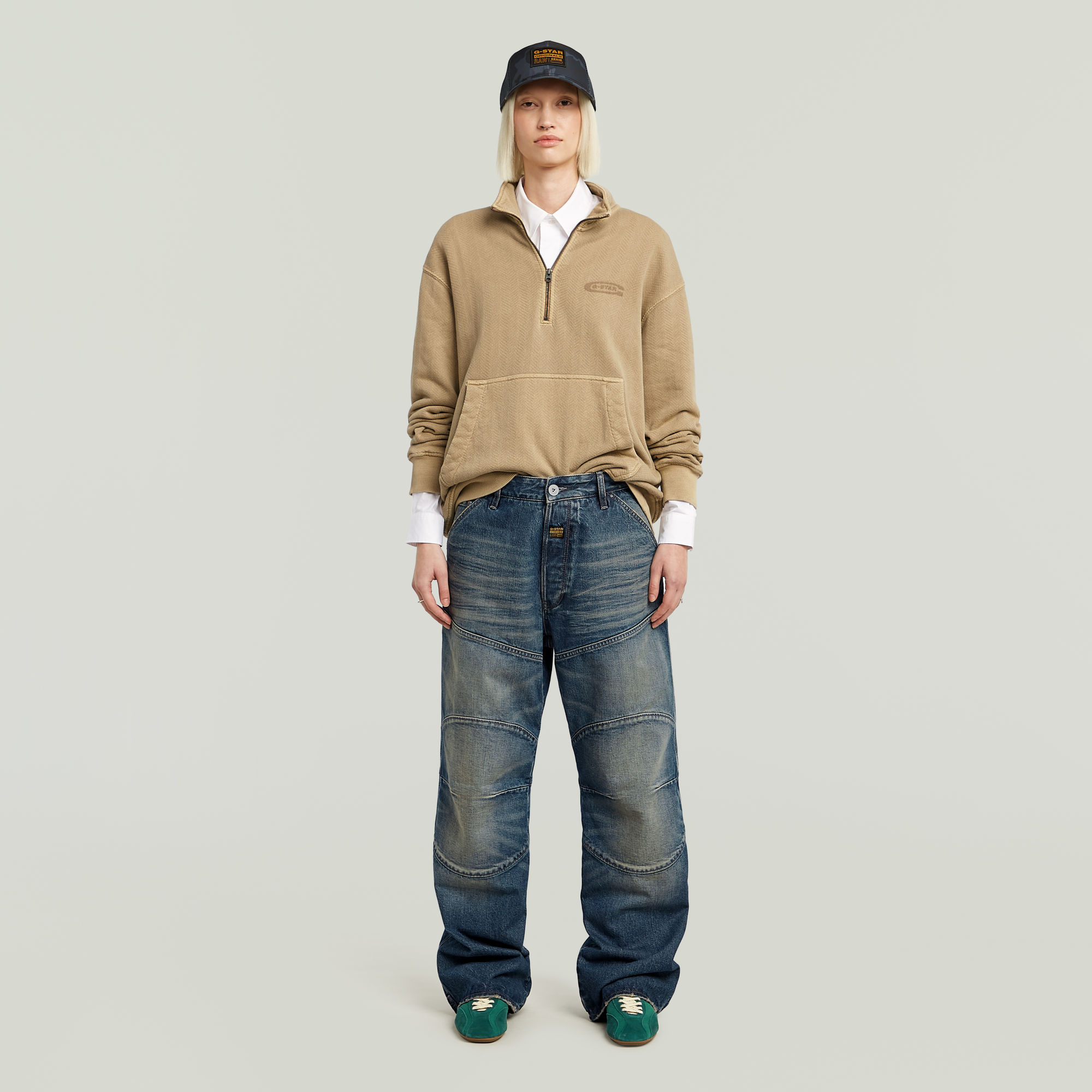 G-Star RAW G-STAR Elwood Unisex Low Loose Jeans Midden blauw Heren