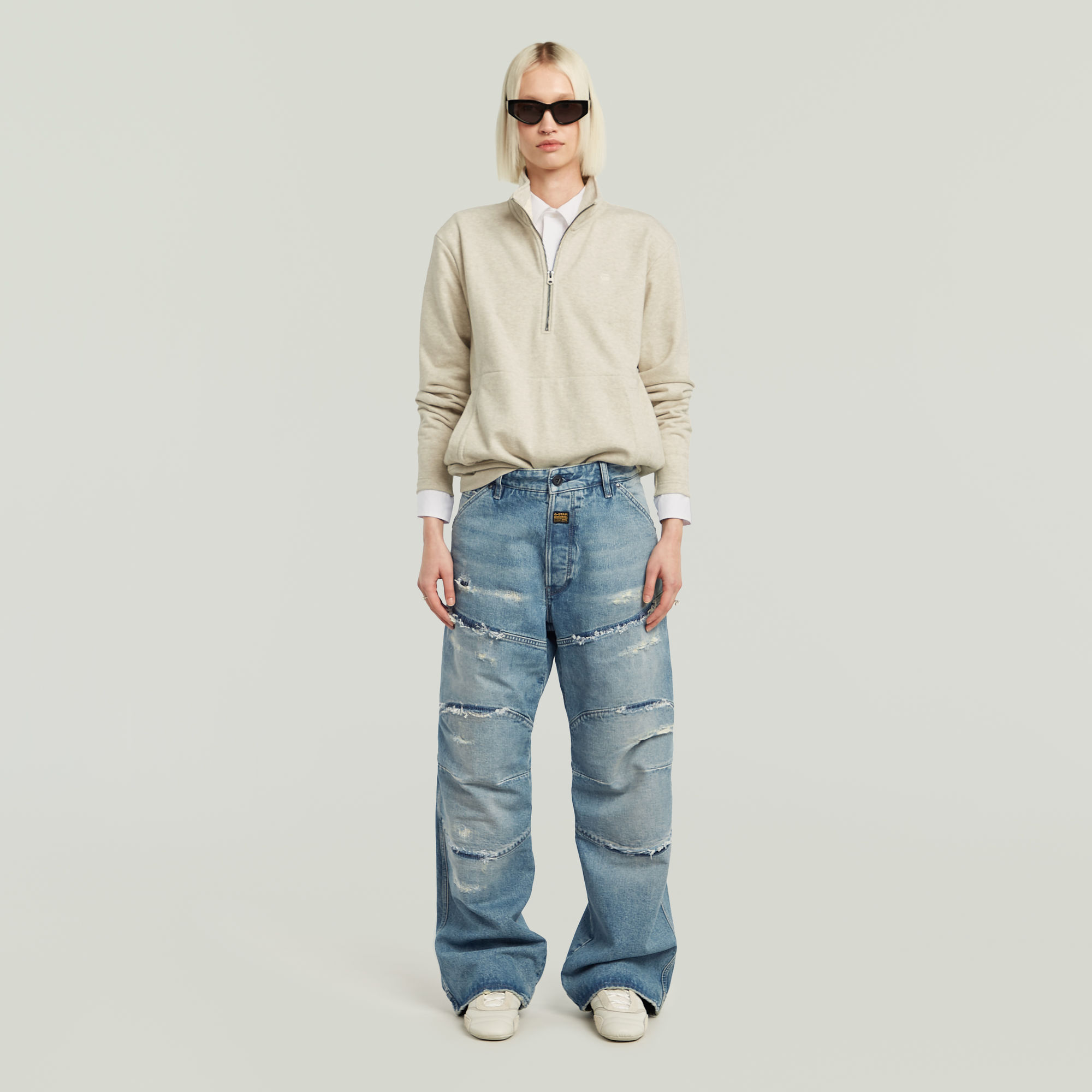 G-Star RAW G-STAR Elwood Unisex Low Loose Jeans Midden blauw Heren