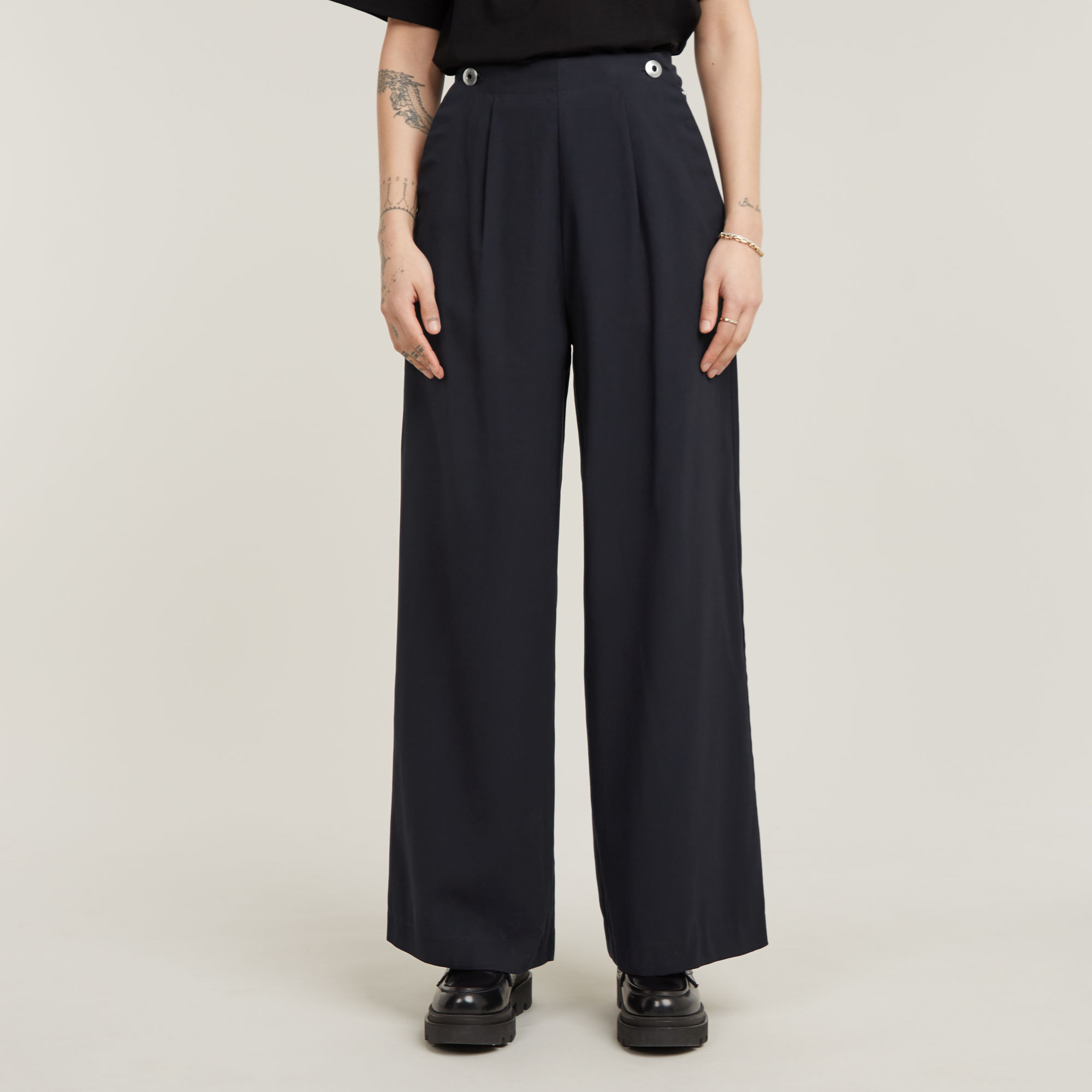 

Holiday Wide Leg Pants - Dark blue - Women