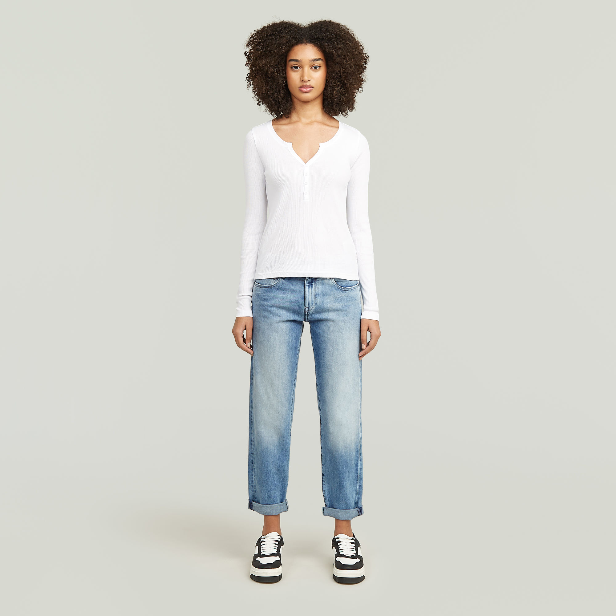 Thumbnail - Kate Boyfriend Jeans II - Mittelblau - Damen