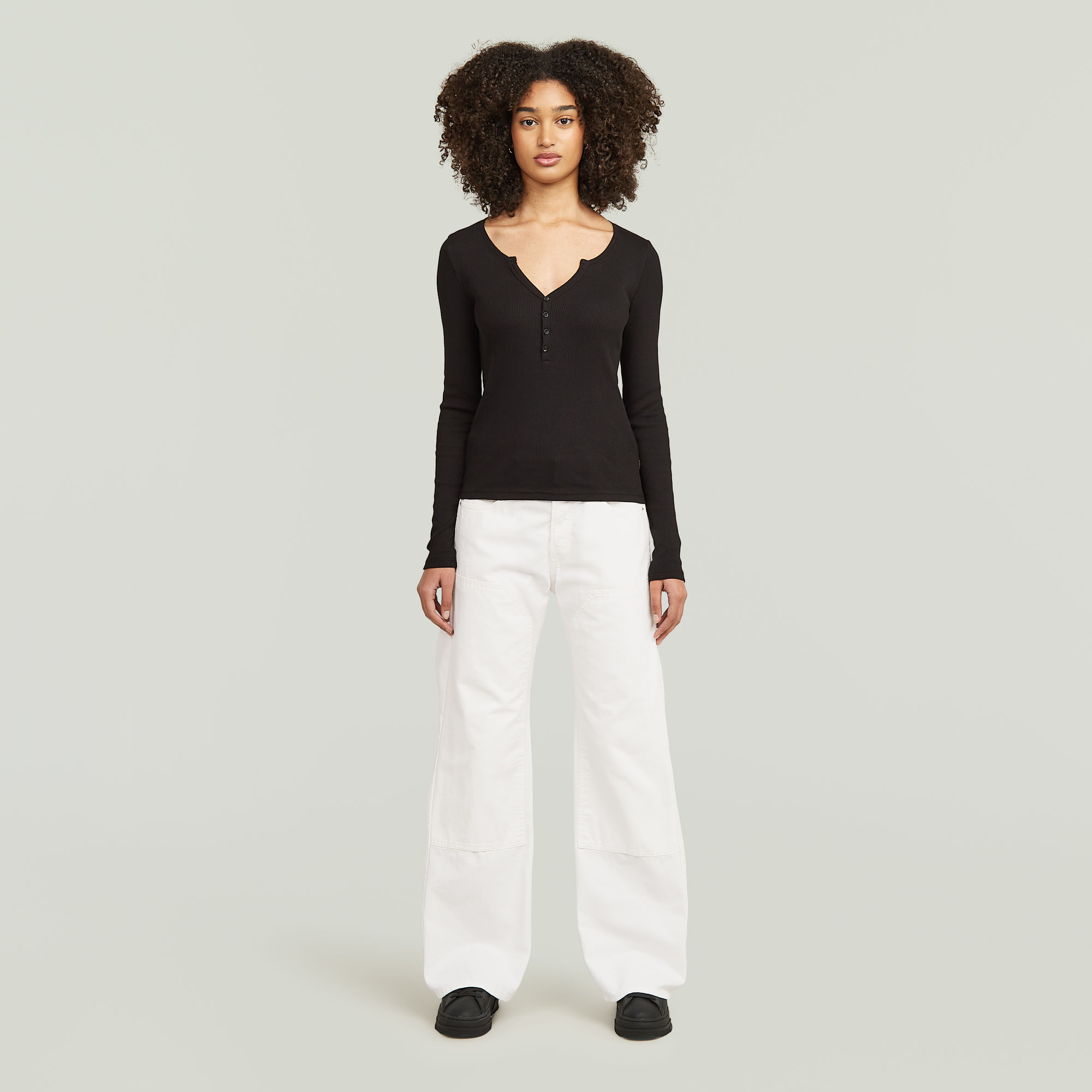 G-Star RAW Bowey 3D Carpenter Loose Jeans Wit Dames