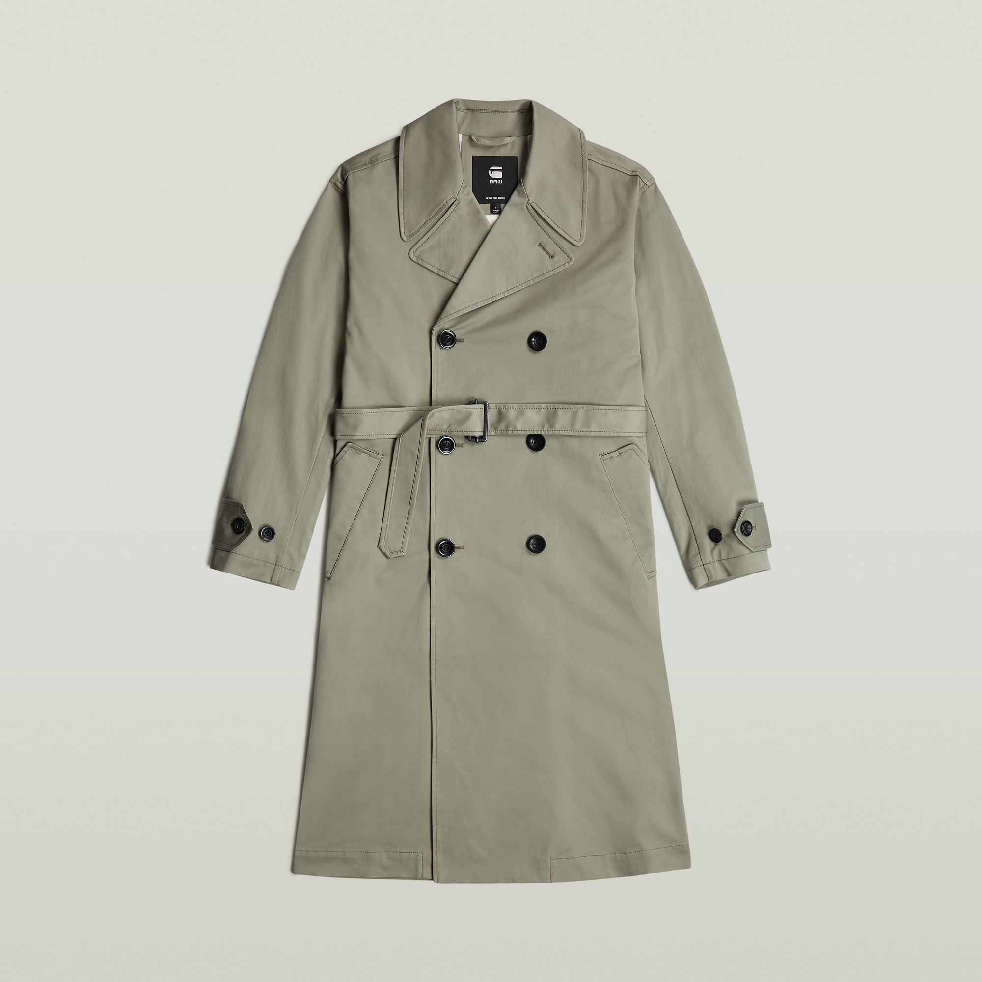 G-Star RAW High Trenchcoat Groen Dames
