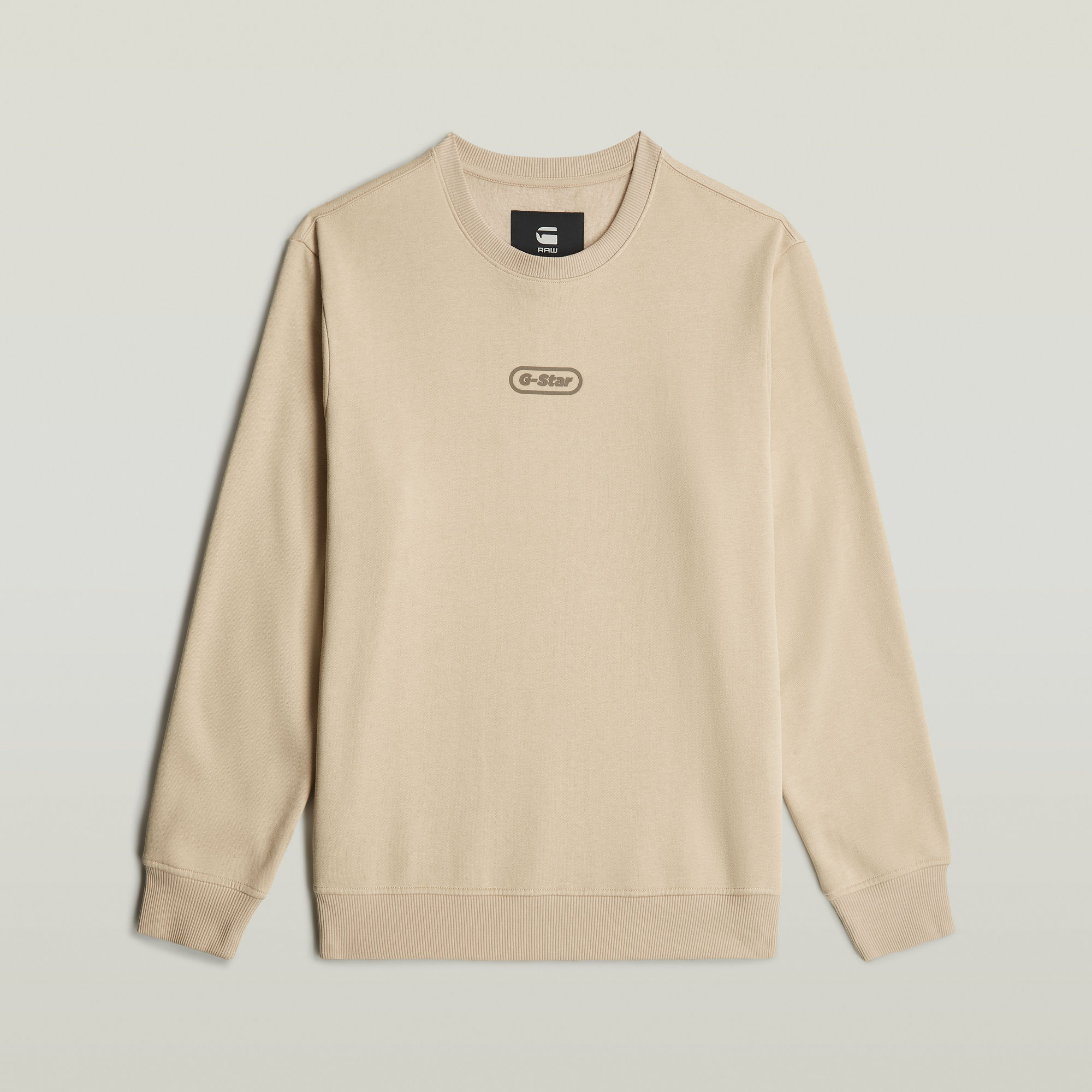 Thumbnail - Center Chest Logo Sweatshirt - Beige - Herren