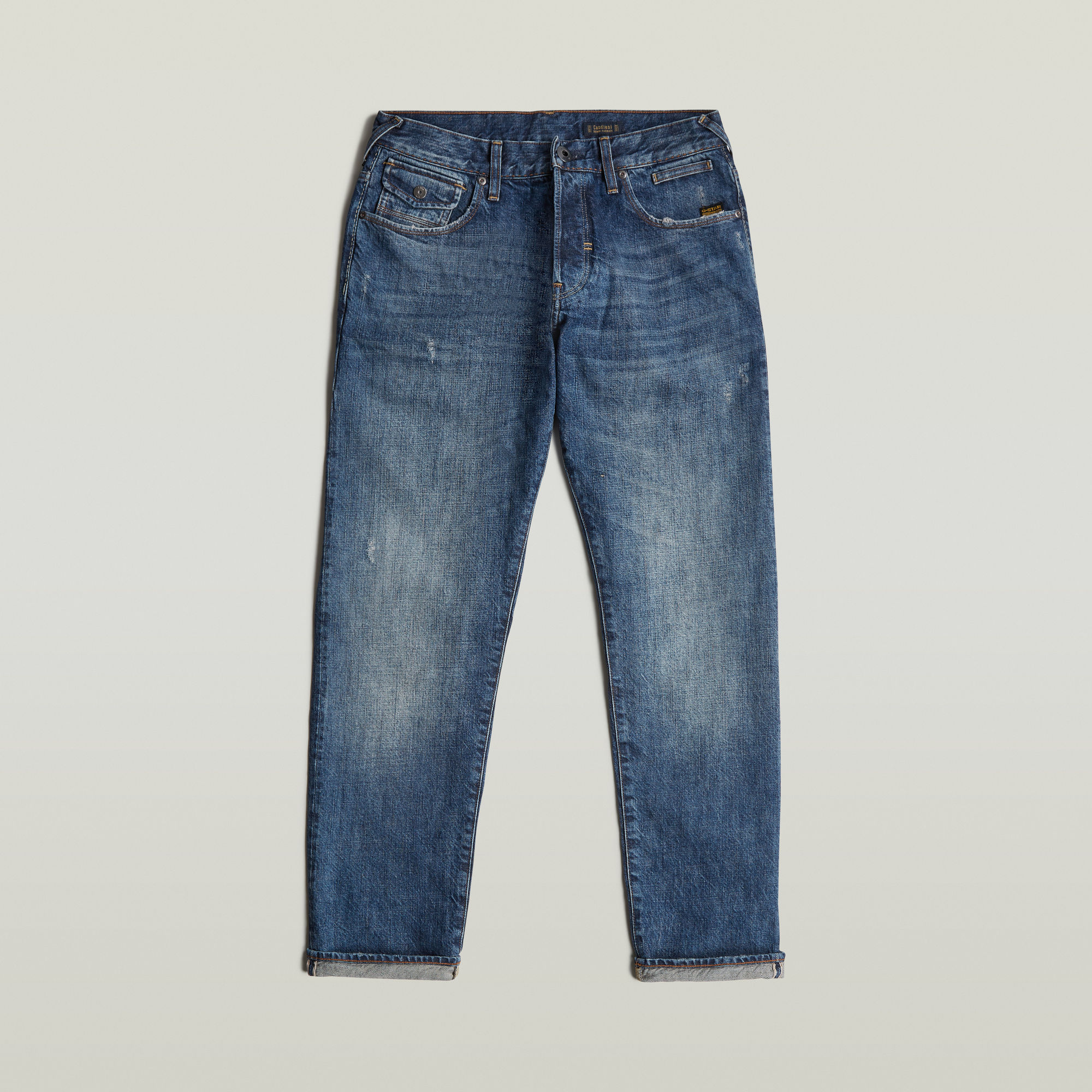G-Star RAW Morry FWD Regular Tapered Selvedge Jeans Midden blauw Heren