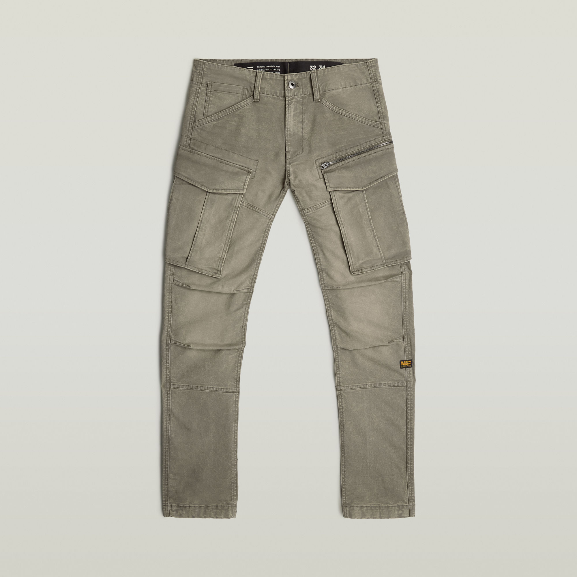 G-Star RAW Rovic Zip 3D Regular Tapered Broek Bruin Heren