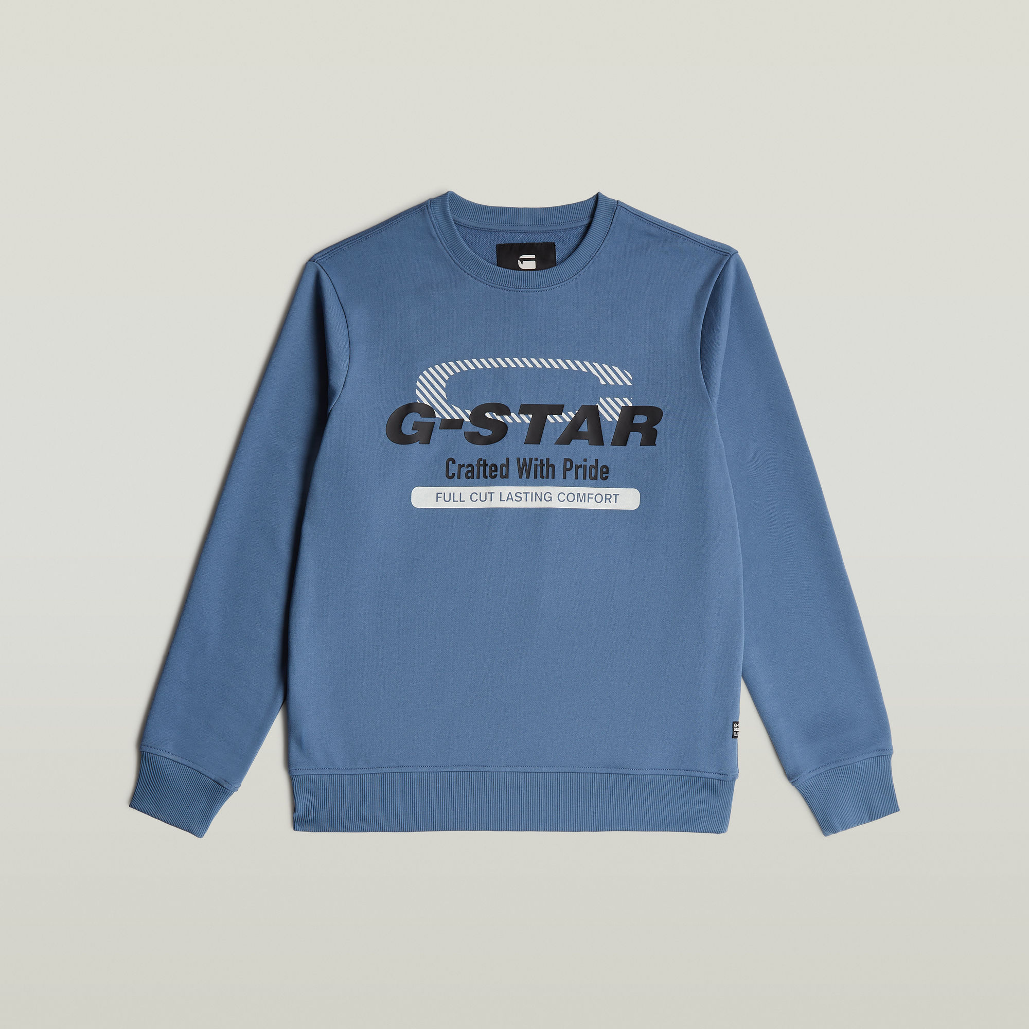 G-Star RAW Center Chest Logo Sweater Midden blauw Heren