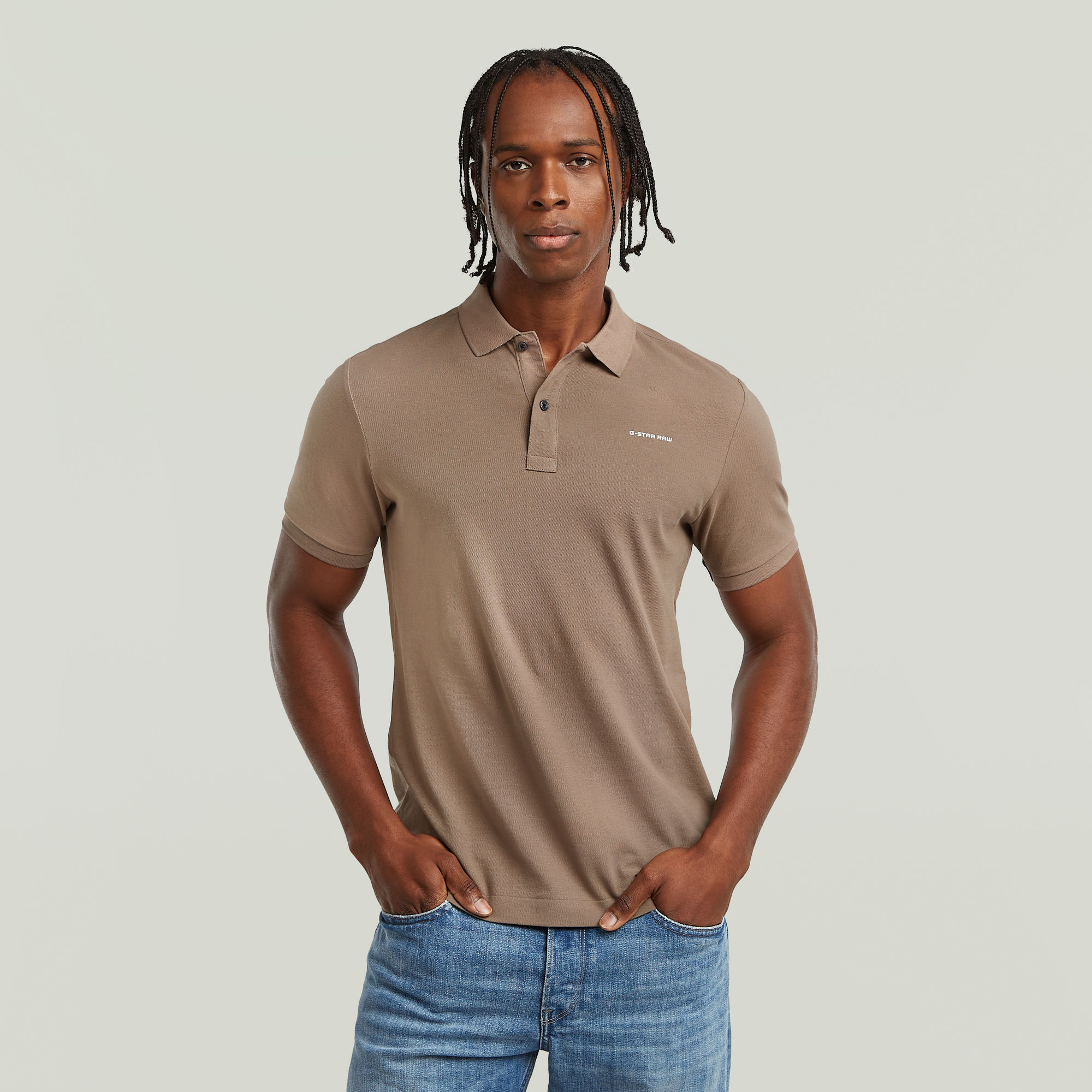 G-Star RAW Oluv Slim Polo Bruin Heren