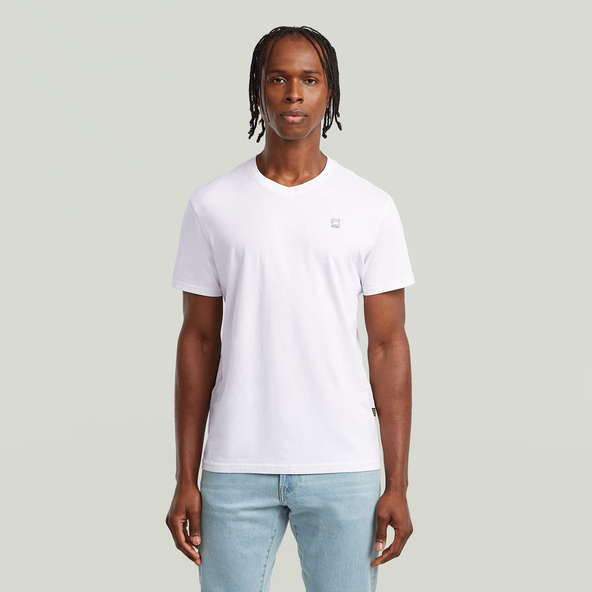 G-Star RAW V-Hals T-Shirt Base 2 Stuks - Wit - Heren