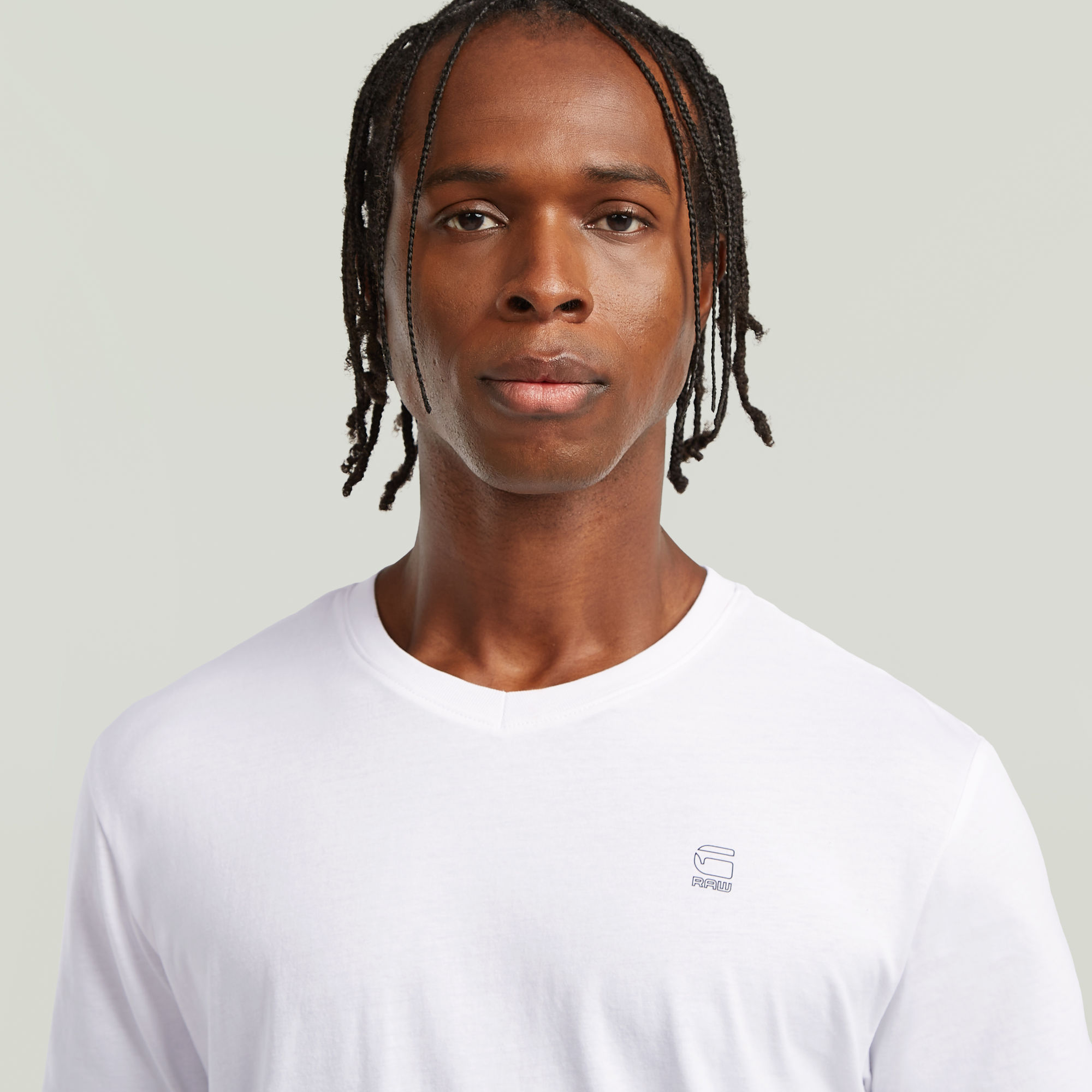 G-Star RAW V-Hals T-Shirt Base 2 Stuks Wit Heren