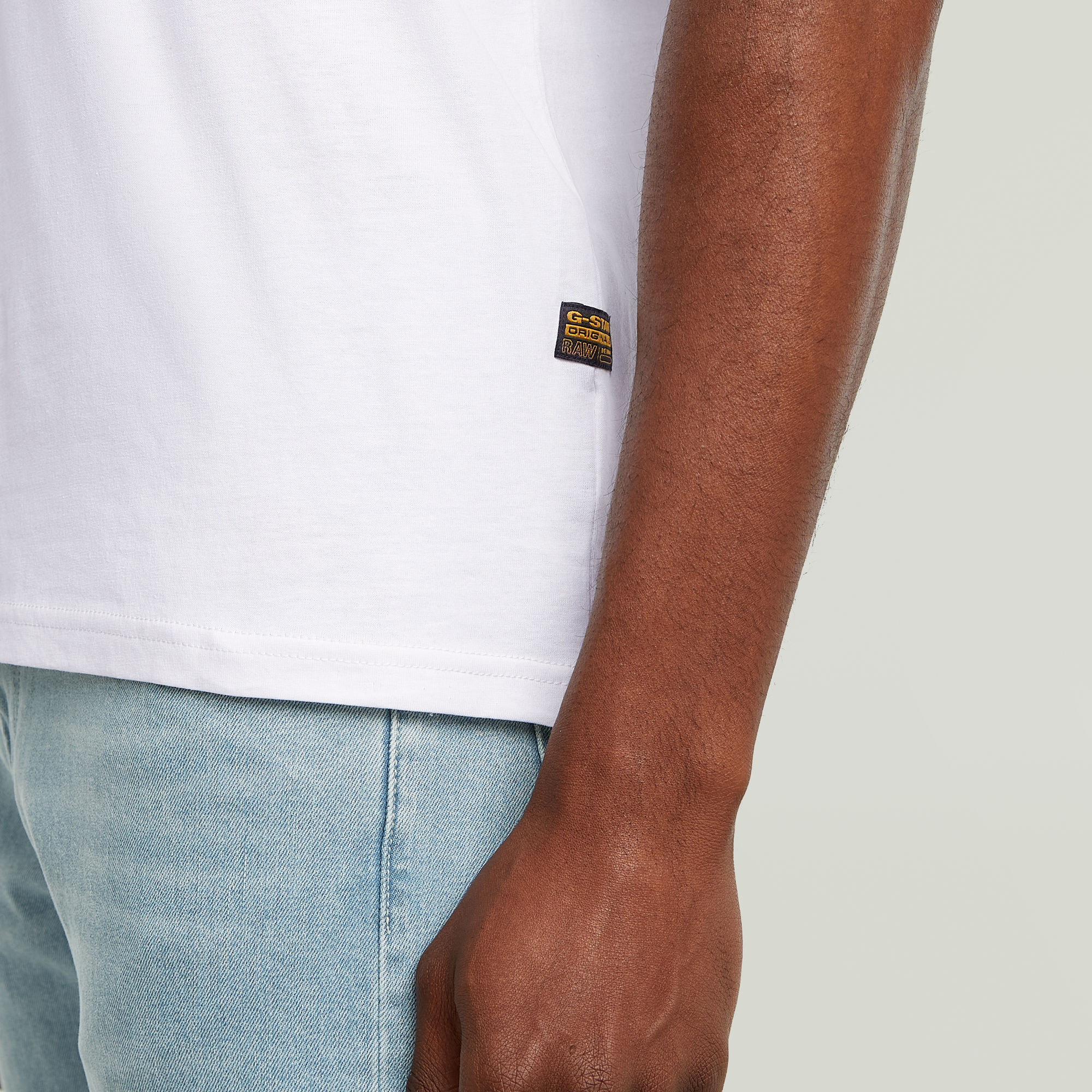 G-Star RAW V-Hals T-Shirt Base 2 Stuks Wit Heren