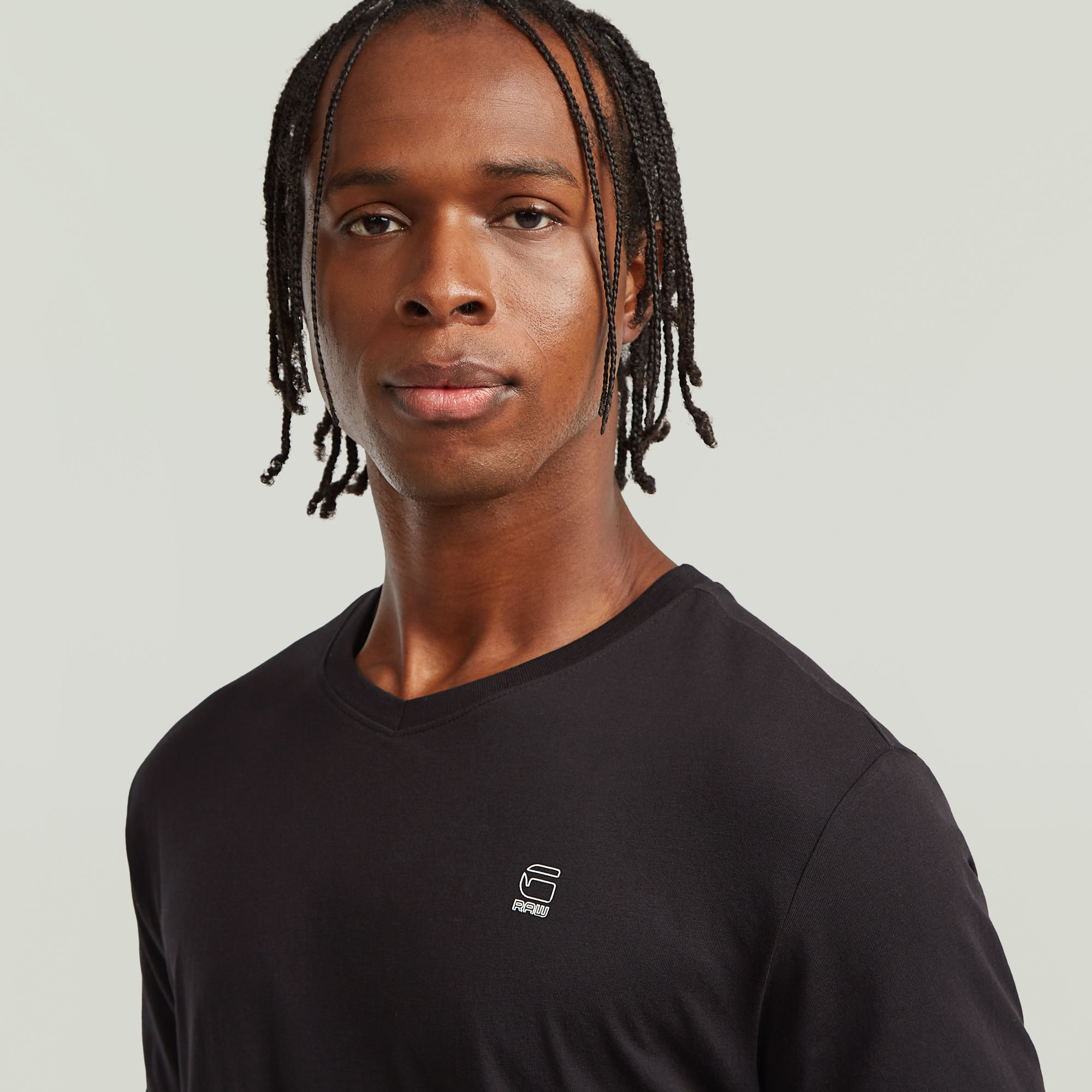 G-Star RAW V-Hals T-Shirt Base 2 Stuks Zwart Heren