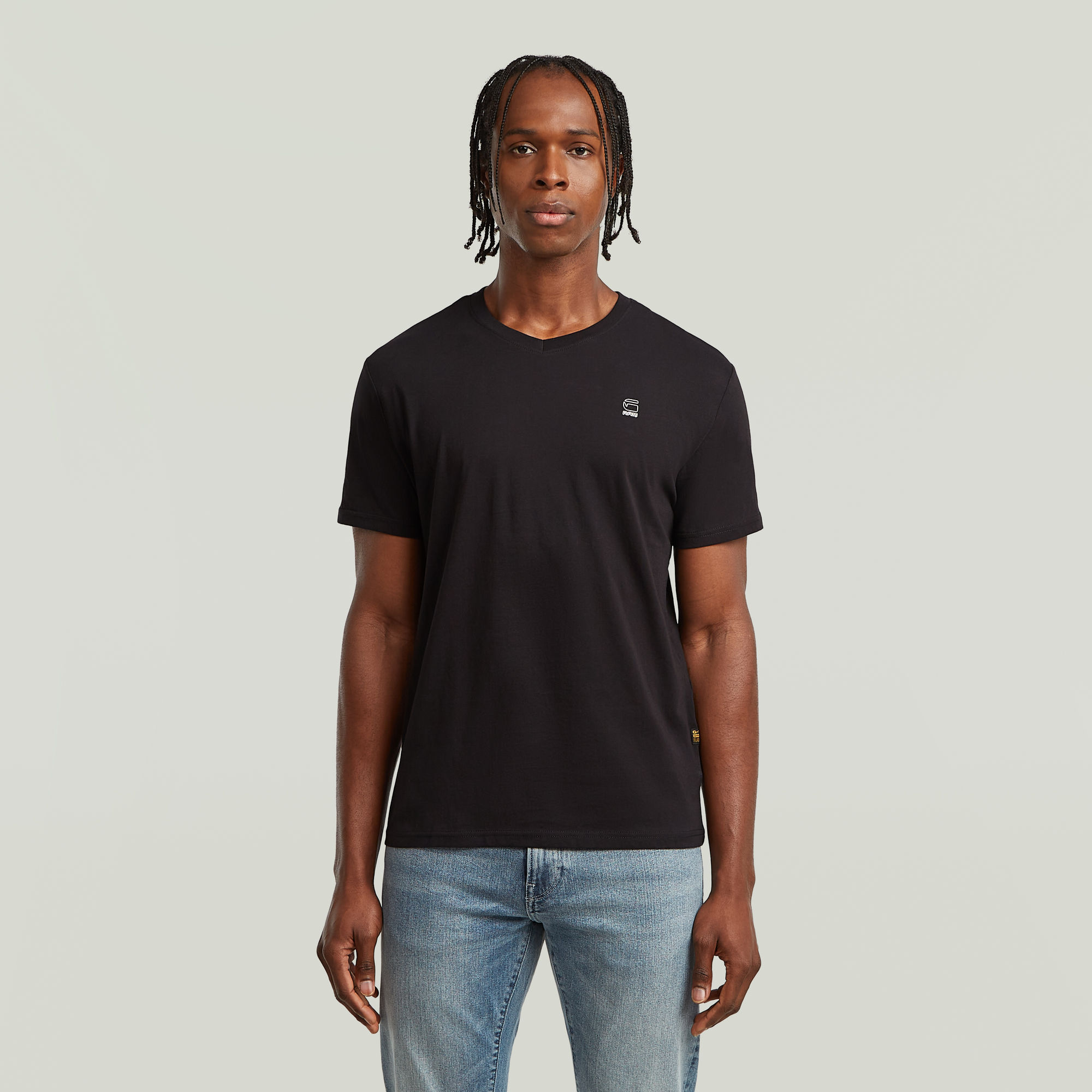 

Base V-Neck T-Shirt 2-Pack - Schwarz - Herren