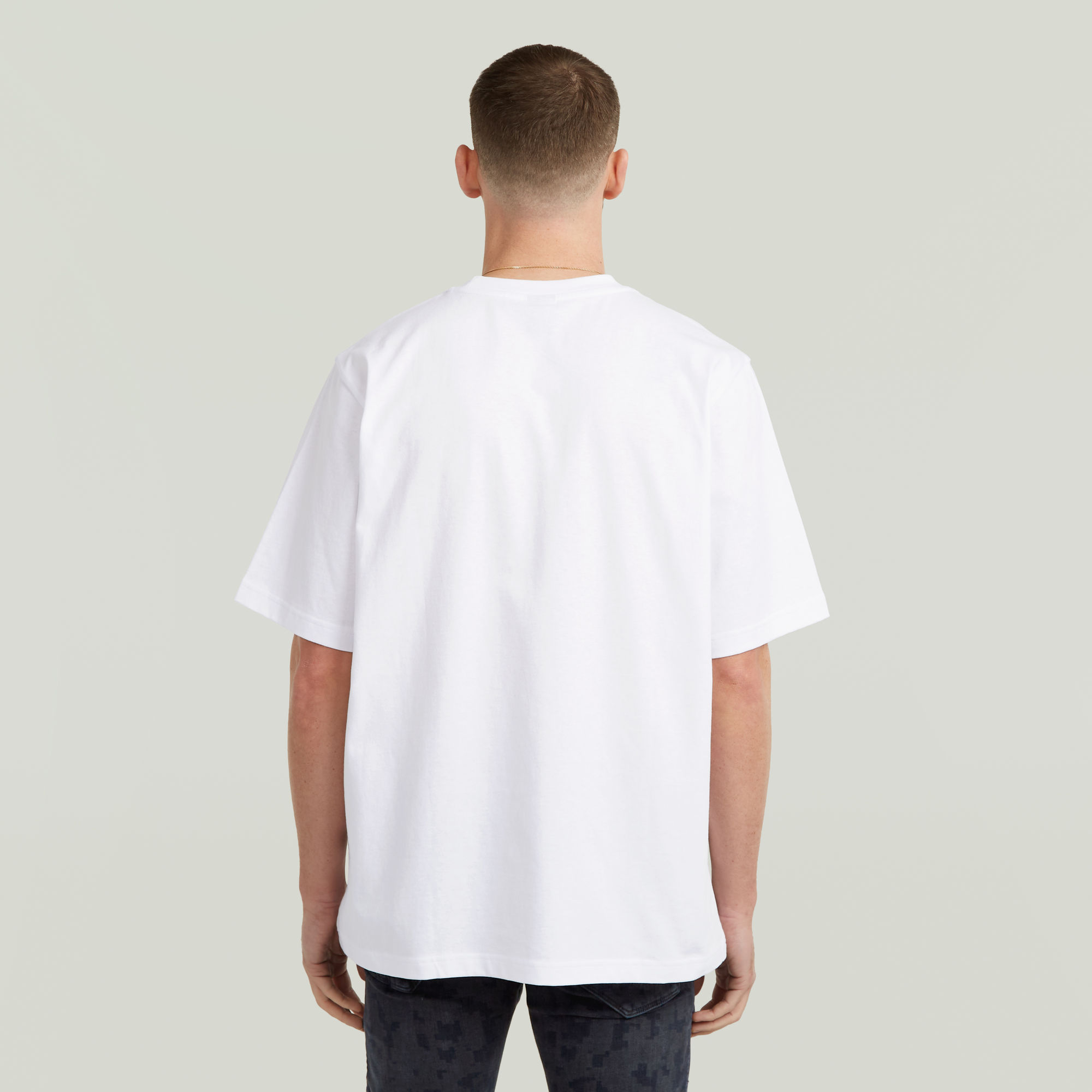 G-Star RAW Center Chest Logo Loose Boxy T-Shirt Wit Heren