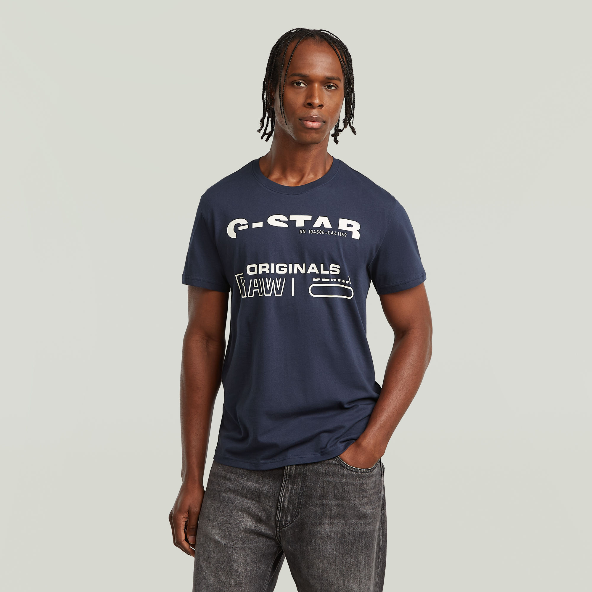 G-Star RAW Originals T-Shirt Donkerblauw Heren