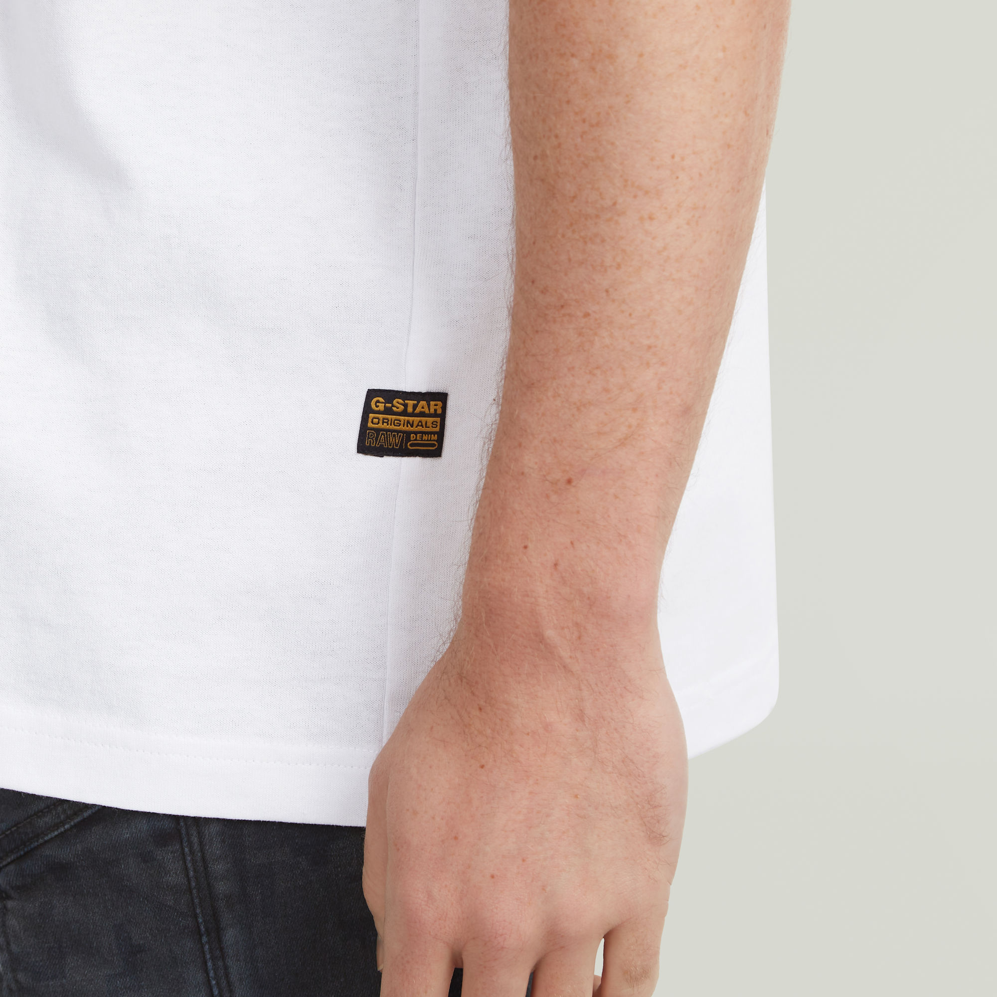 G-Star RAW Center Chest Logo Loose Boxy T-Shirt Wit Heren