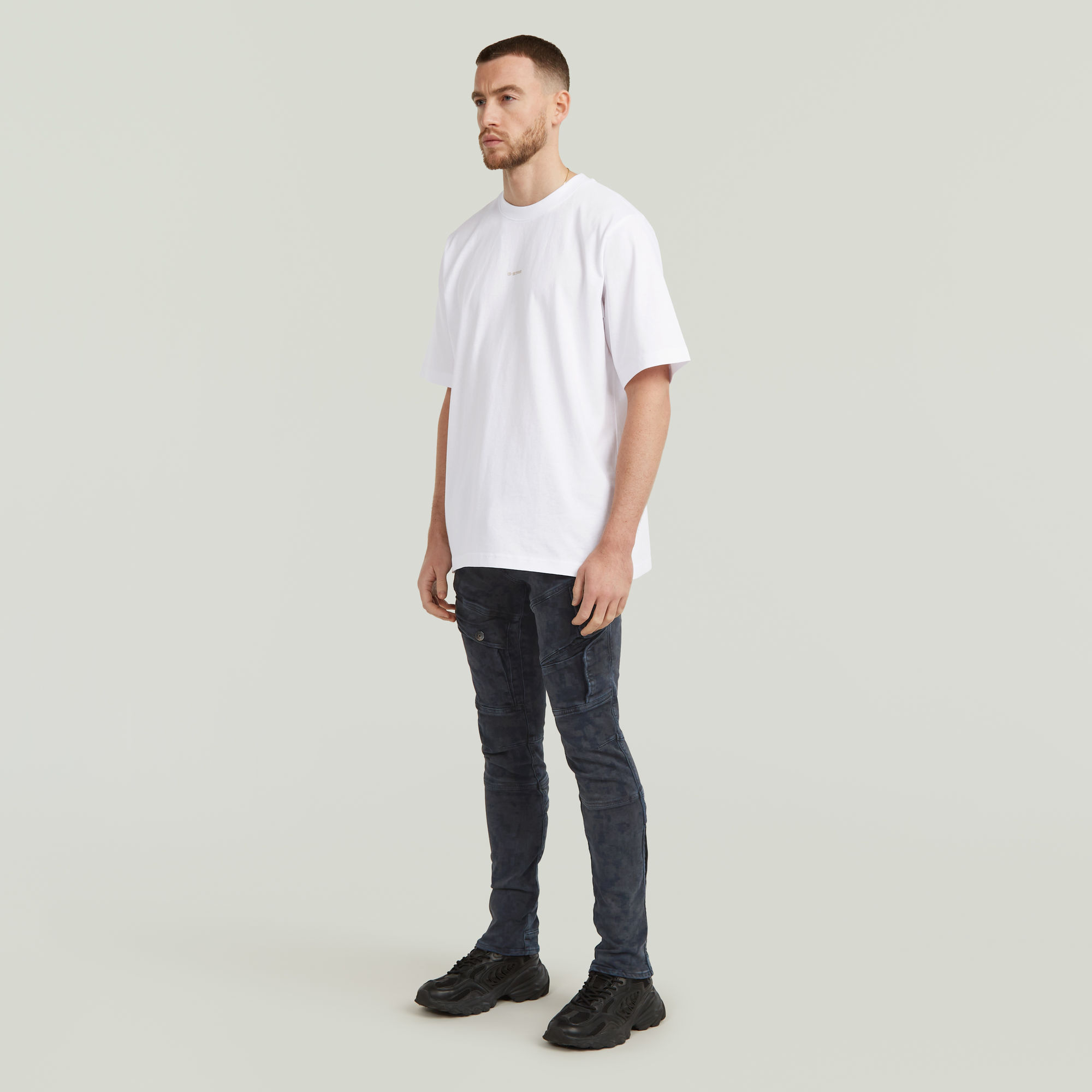 G-Star RAW Center Chest Logo Loose Boxy T-Shirt Wit Heren