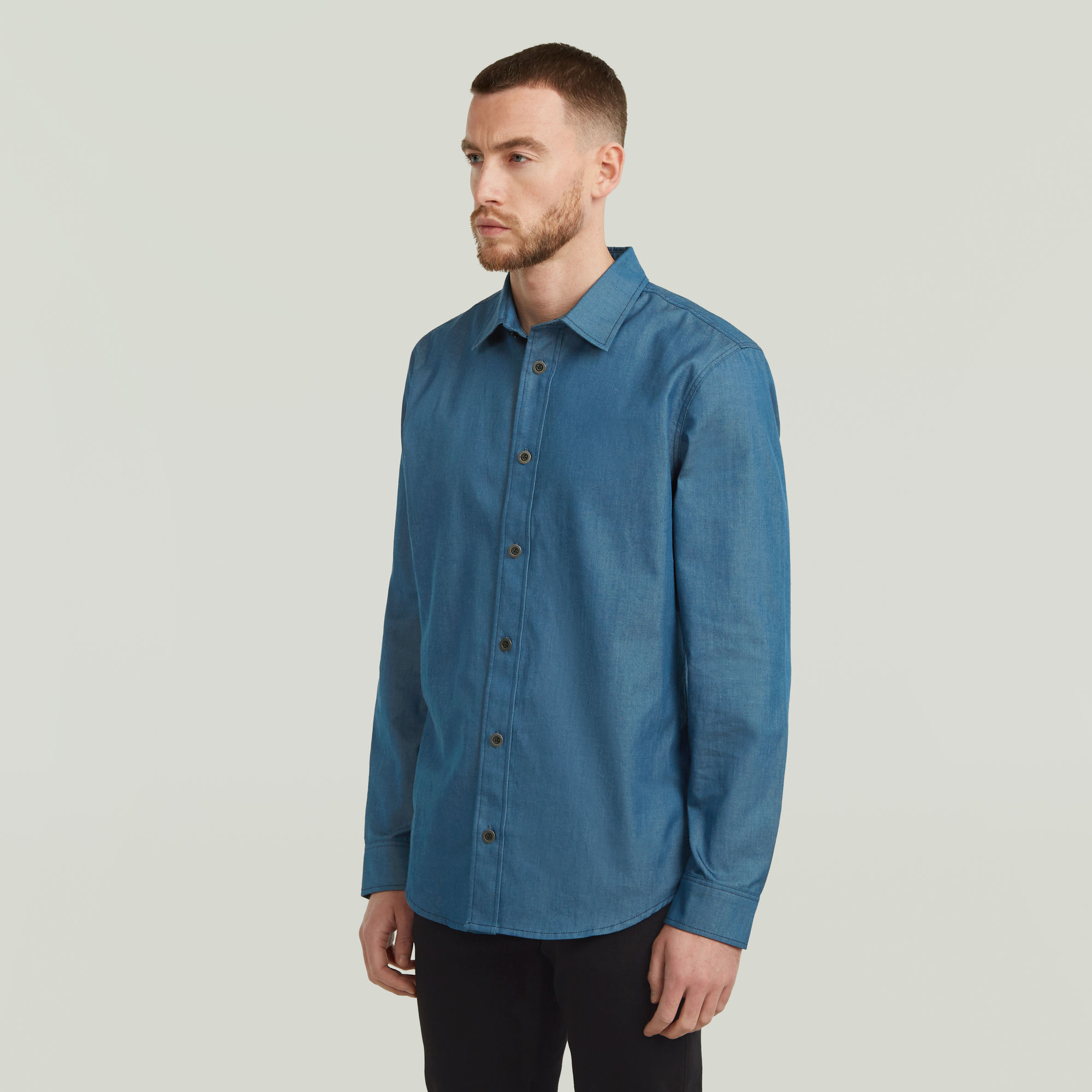 G-Star RAW Clean Slim Shirt Donkerblauw Heren