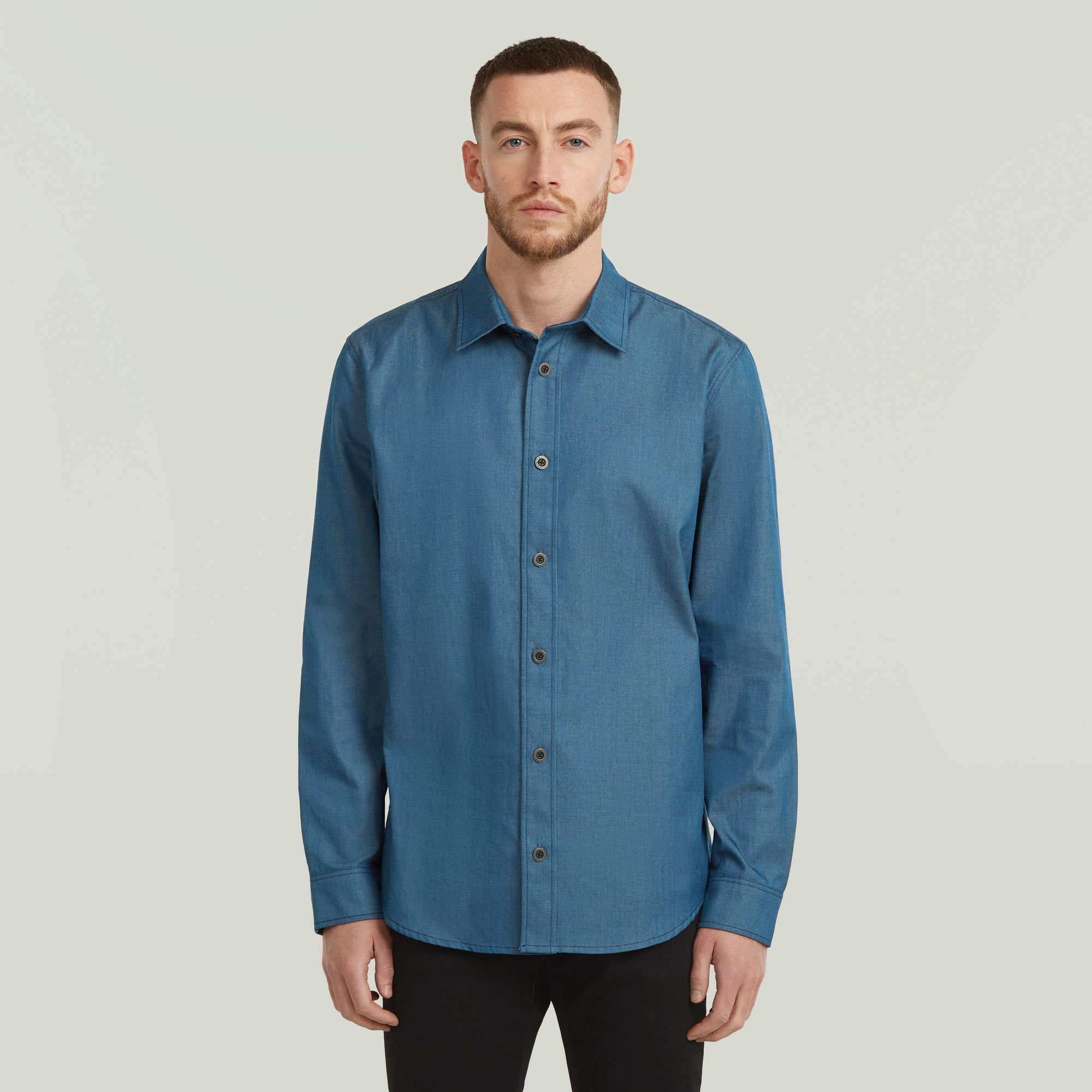 

Clean Slim Shirt - Dark blue - Men