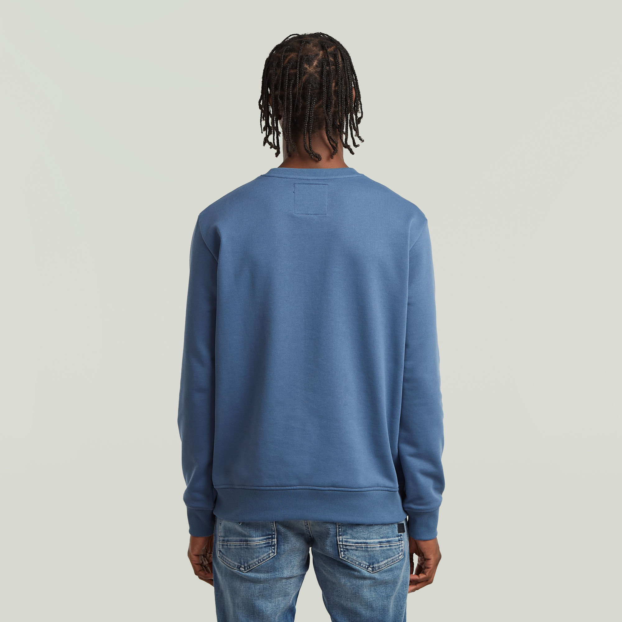 G-Star RAW Center Chest Logo Sweater Midden blauw Heren