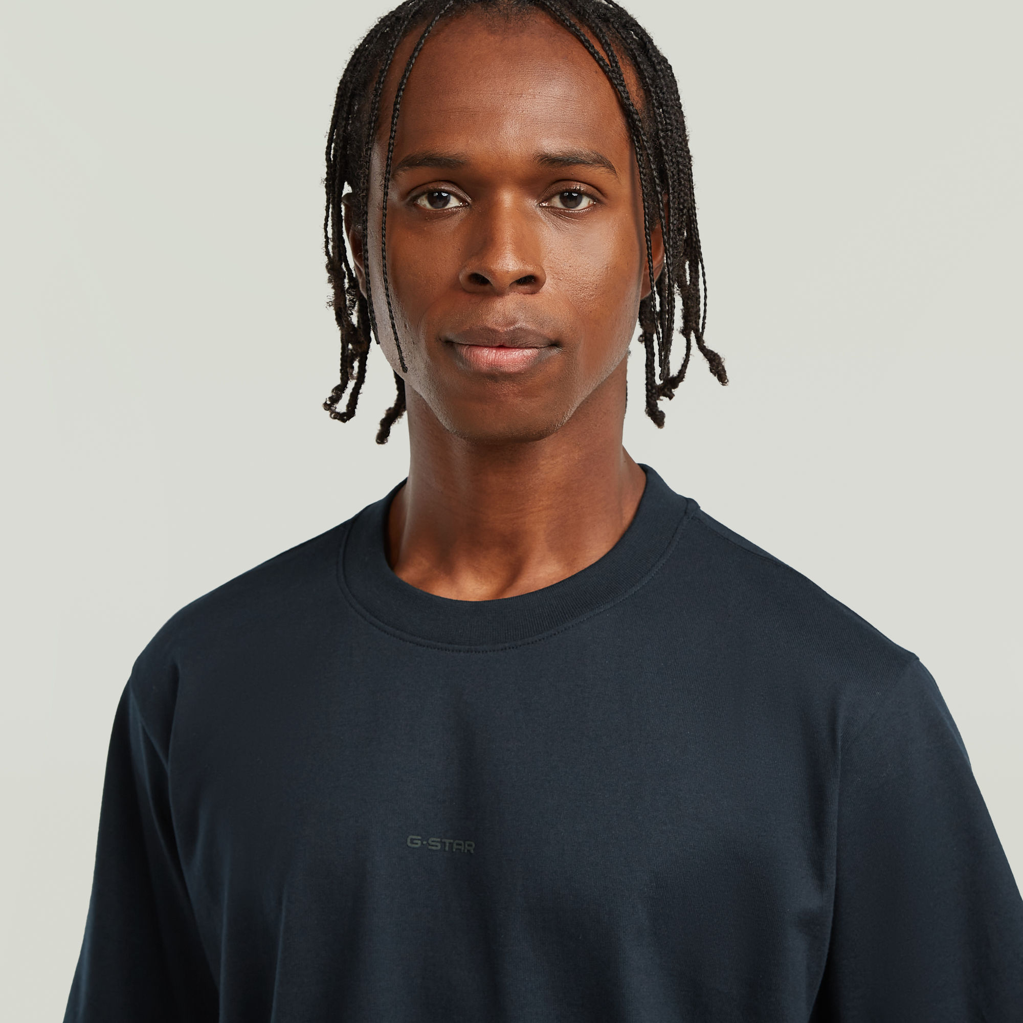 G-Star RAW Center Chest Logo Loose Boxy T-Shirt Donkerblauw Heren
