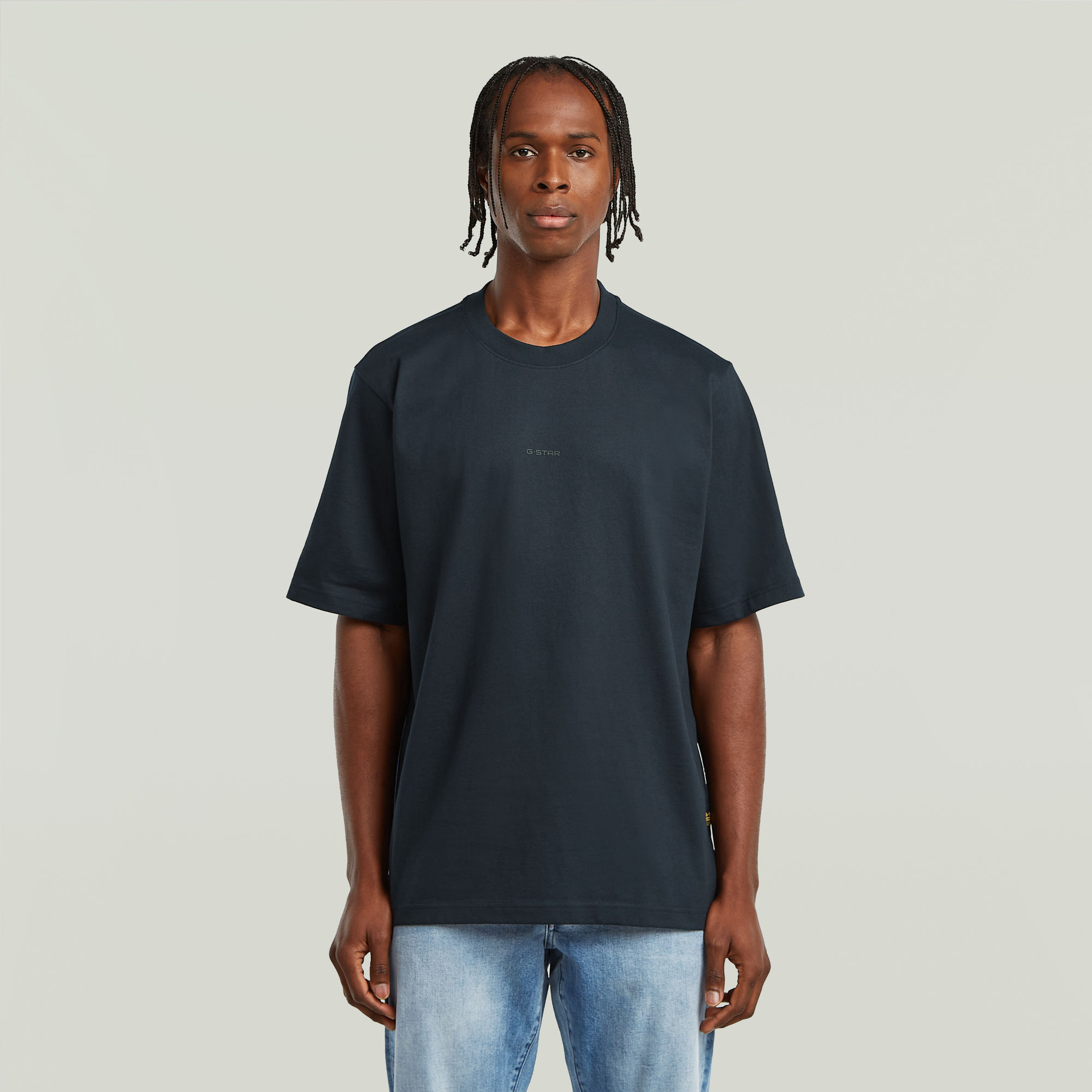 G-Star RAW Center Chest Logo Loose Boxy T-Shirt - Donkerblauw - Heren