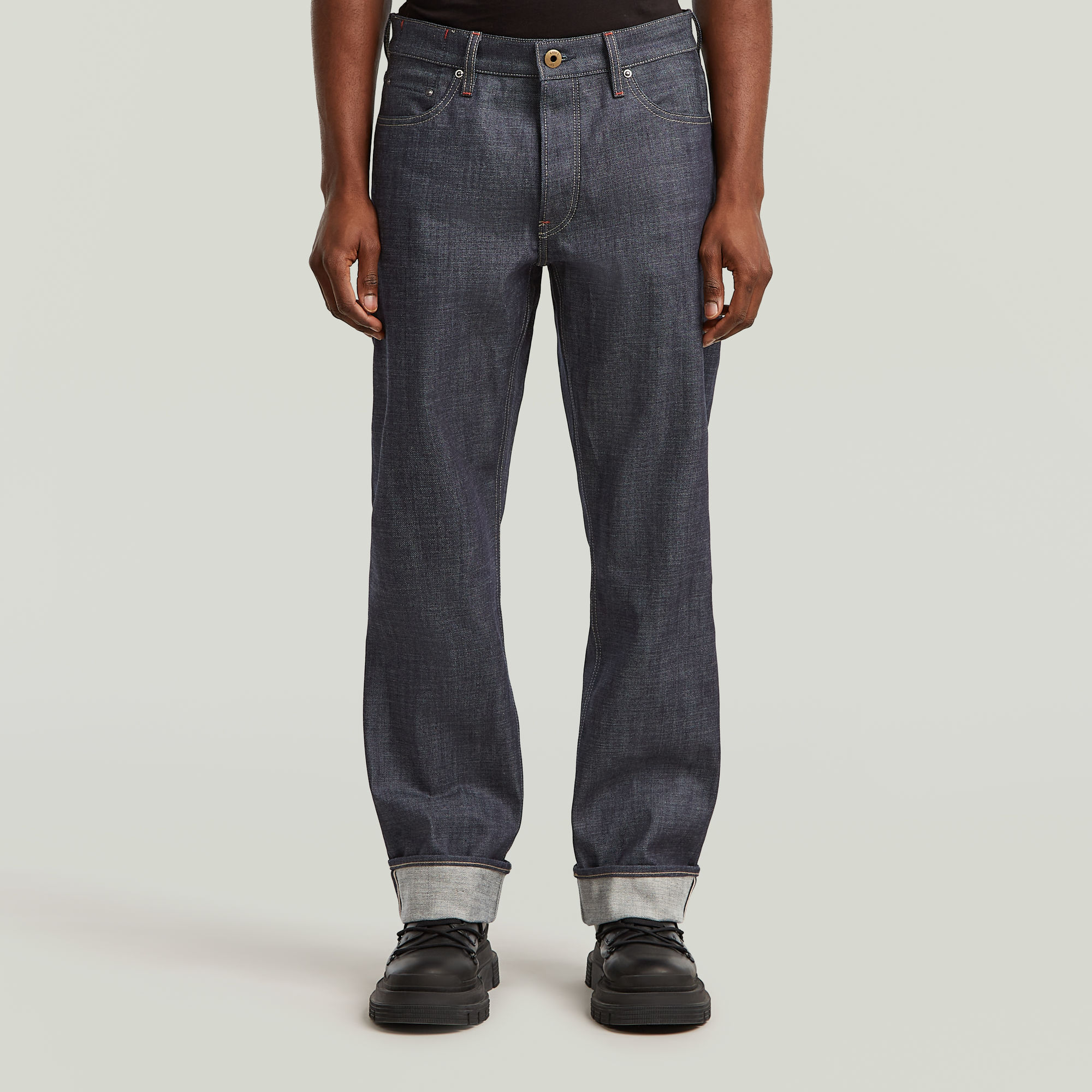 

Dakota Regular Straight Selvedge Jeans - Donkerblauw - Heren