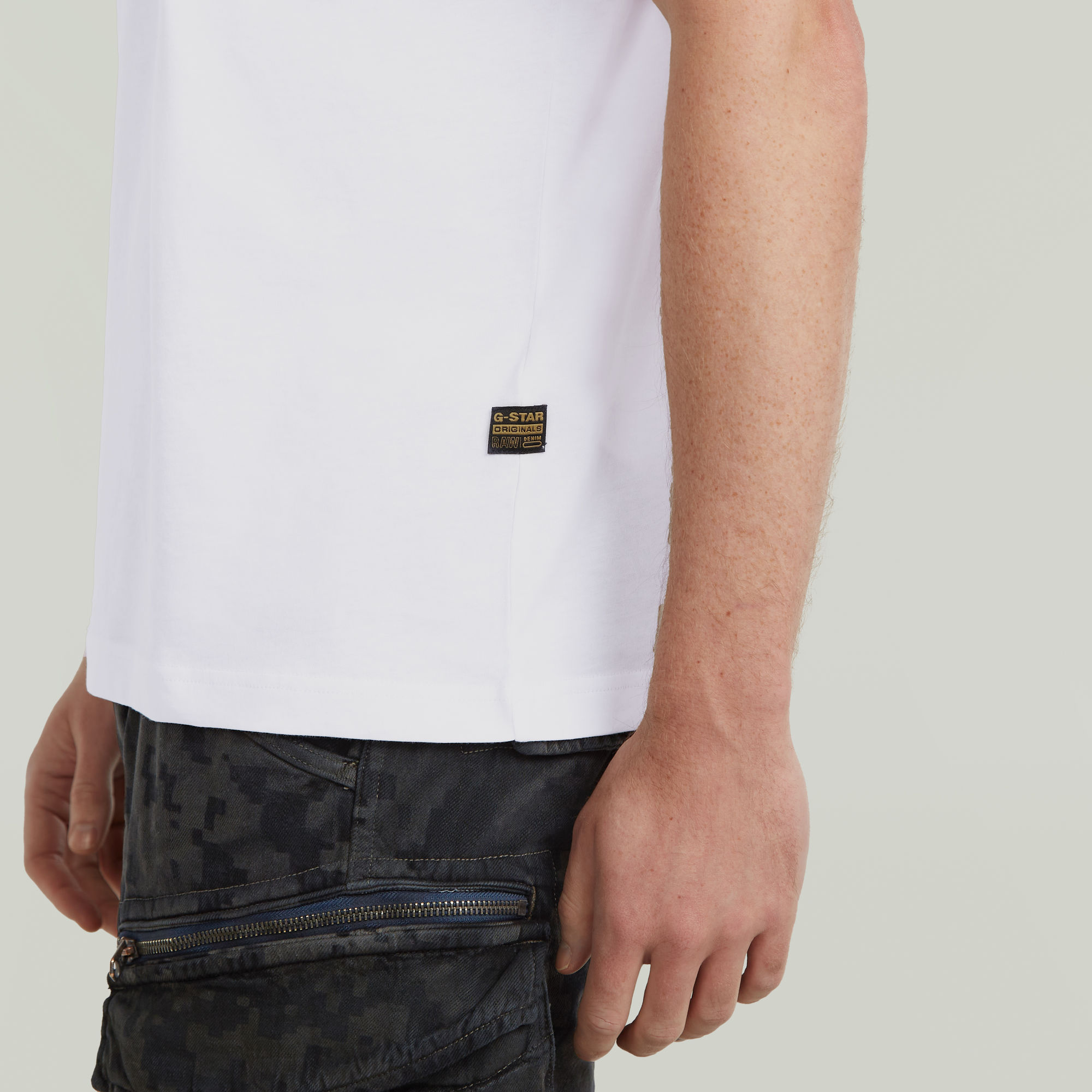 G-Star RAW Center Chest Logo T-Shirt Wit Heren
