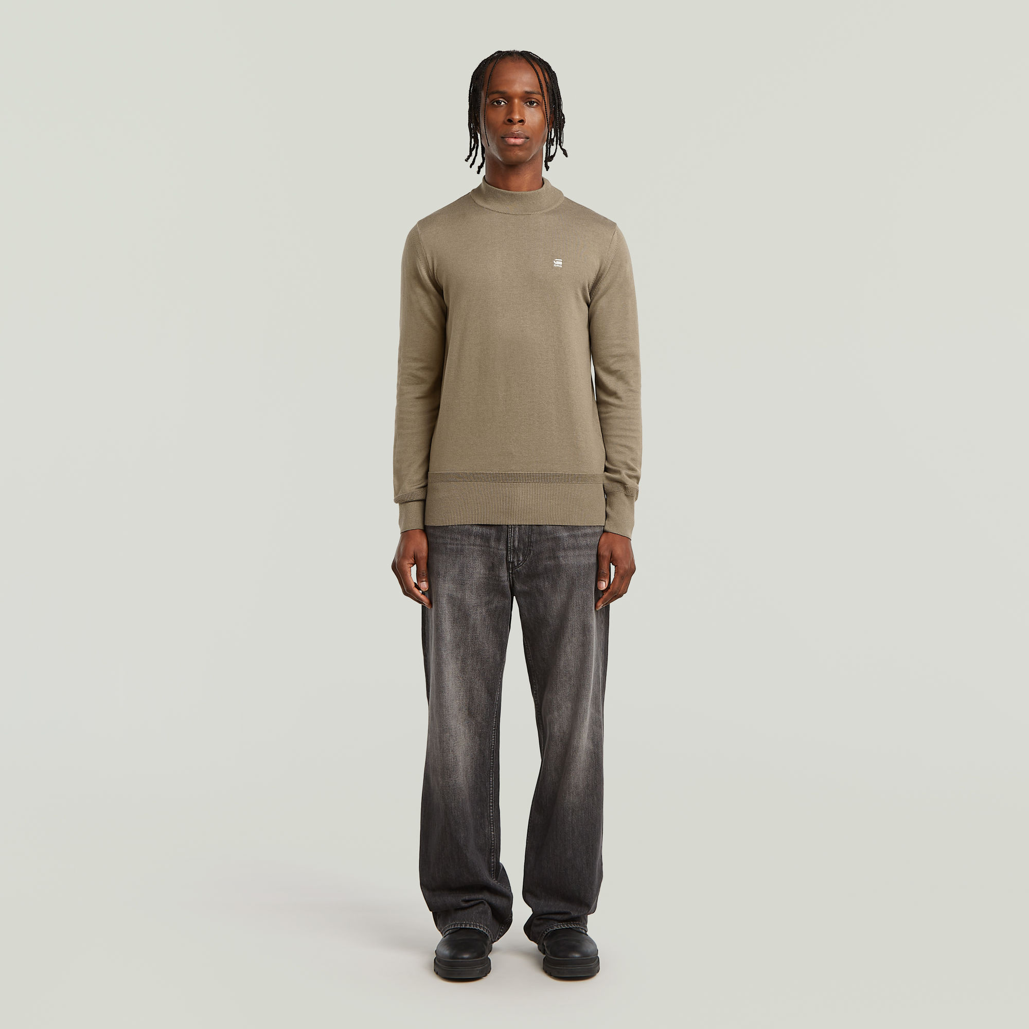 G-Star RAW Core Gebreide Trui Met Korte Kol Bruin Heren