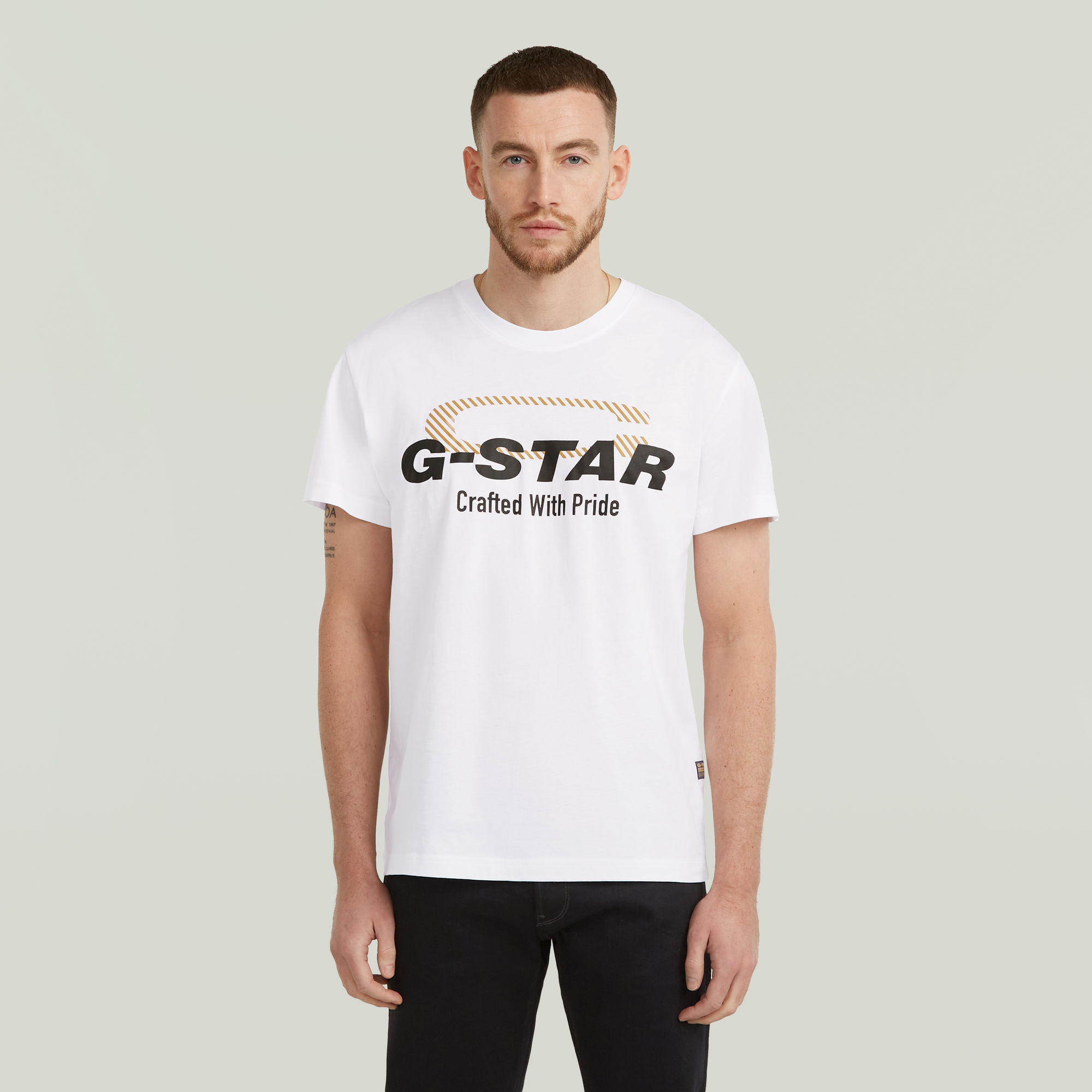 G-STAR Logo T-Shirt - Weiß - Herren