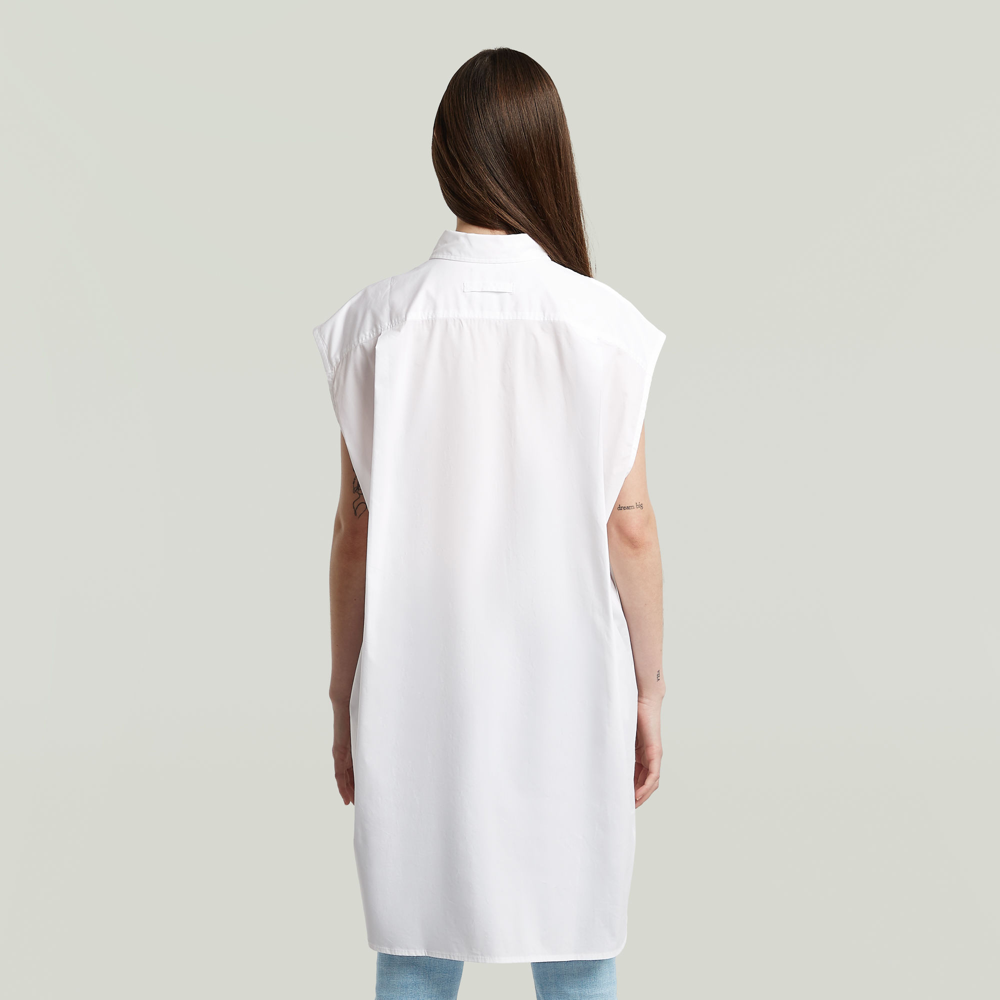 G-Star RAW Sleeveless Oversized Overhemd Wit Dames