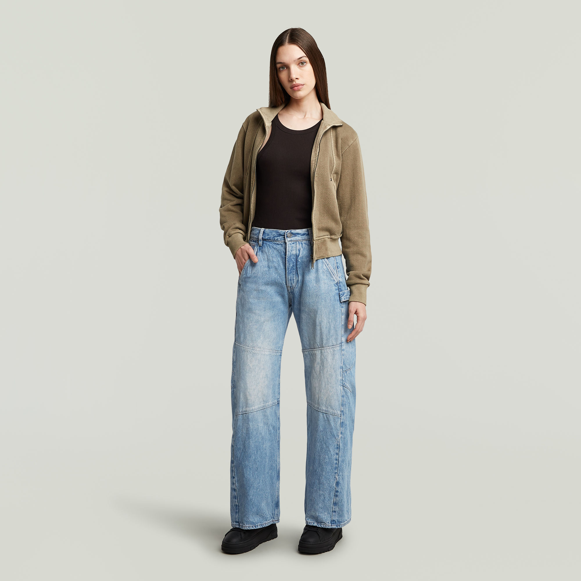 G-Star RAW Bowey 3D Extreme Carpenter Loose Jeans Midden blauw Dames