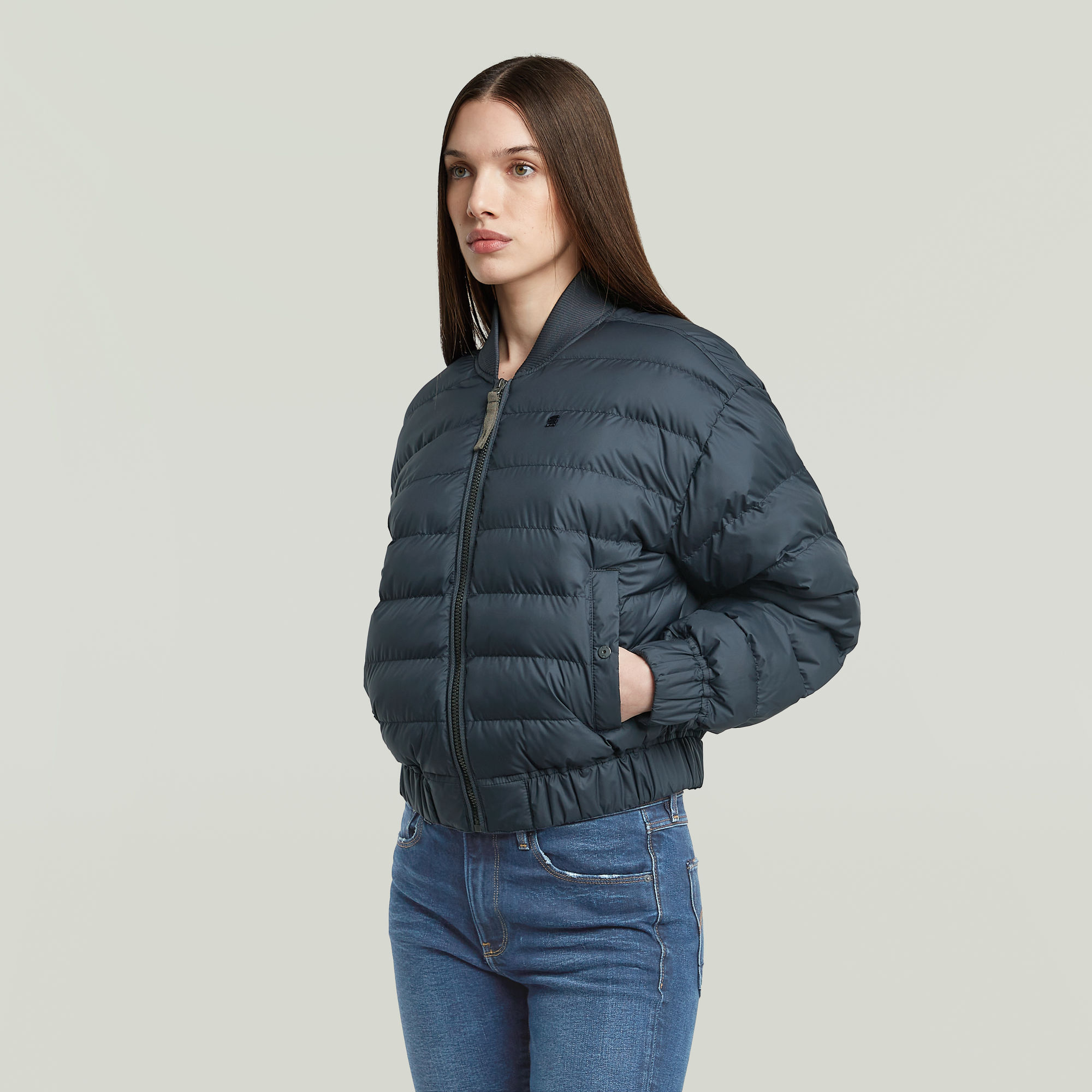 G-Star RAW Lichtgewicht Jack Quilted Donkerblauw Dames