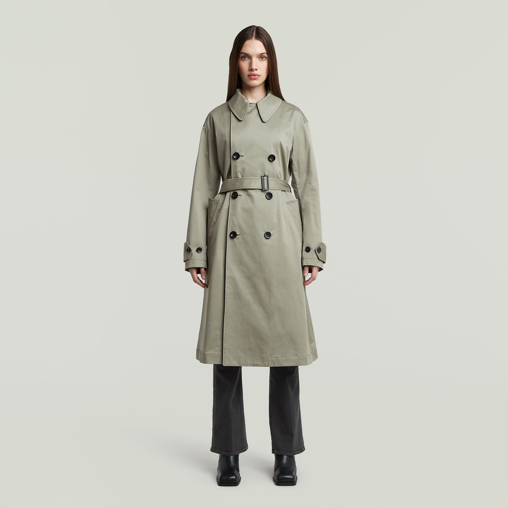 G-Star RAW High Trenchcoat - Groen - Dames