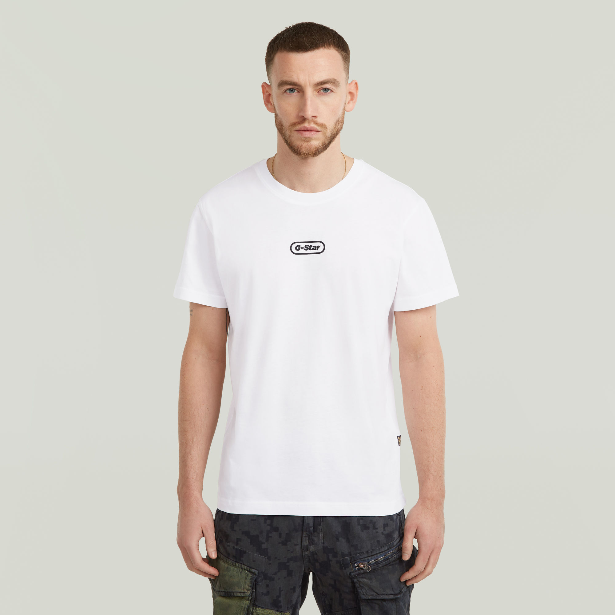 Center Chest Logo T-Shirt - Weiß - Herren