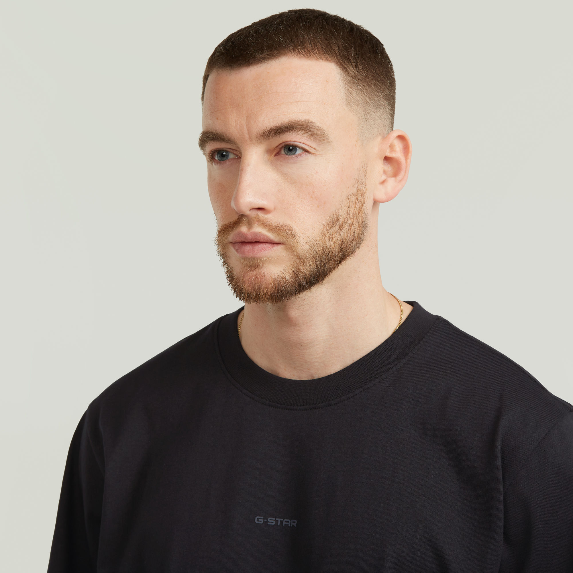 G-Star RAW Center Chest Logo Loose Boxy T-Shirt Zwart Heren
