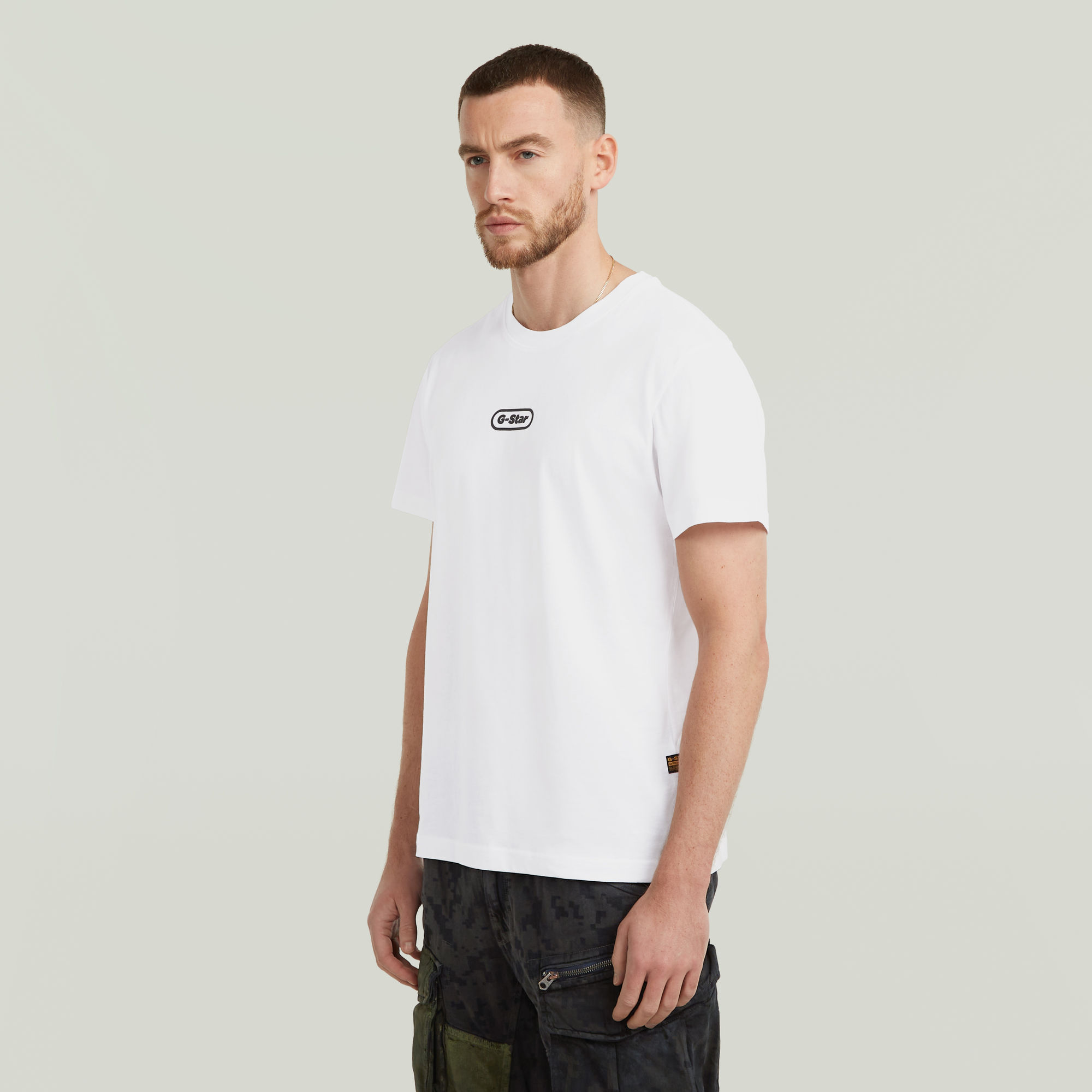 G-Star RAW Center Chest Logo T-Shirt Wit Heren
