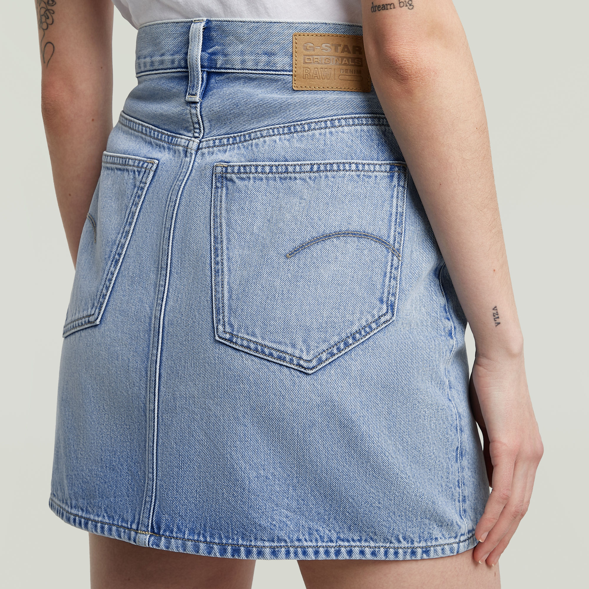 G-Star RAW Viktoria Korte Rok Clean Edge Lichtblauw Dames