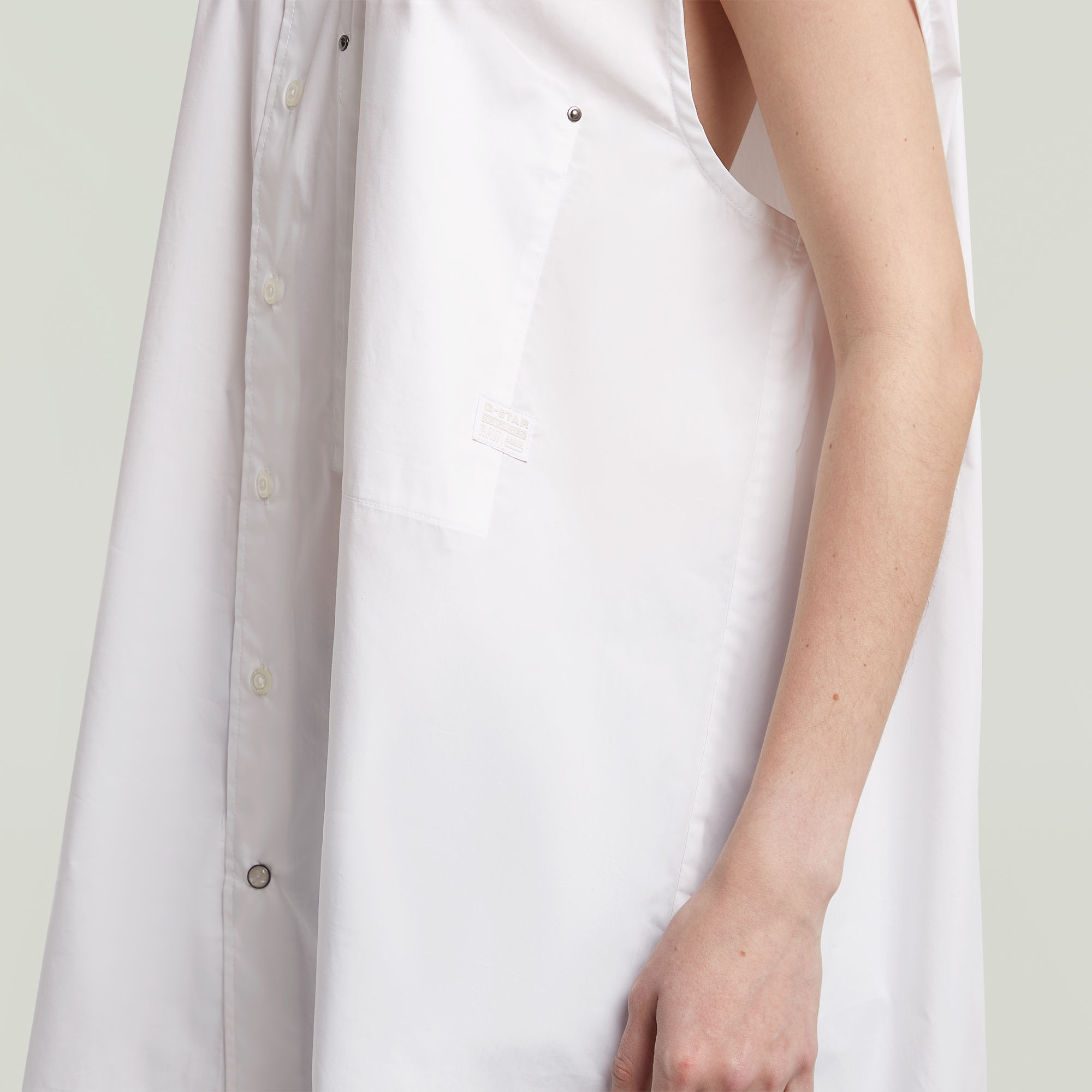G-Star RAW Sleeveless Oversized Overhemd Wit Dames