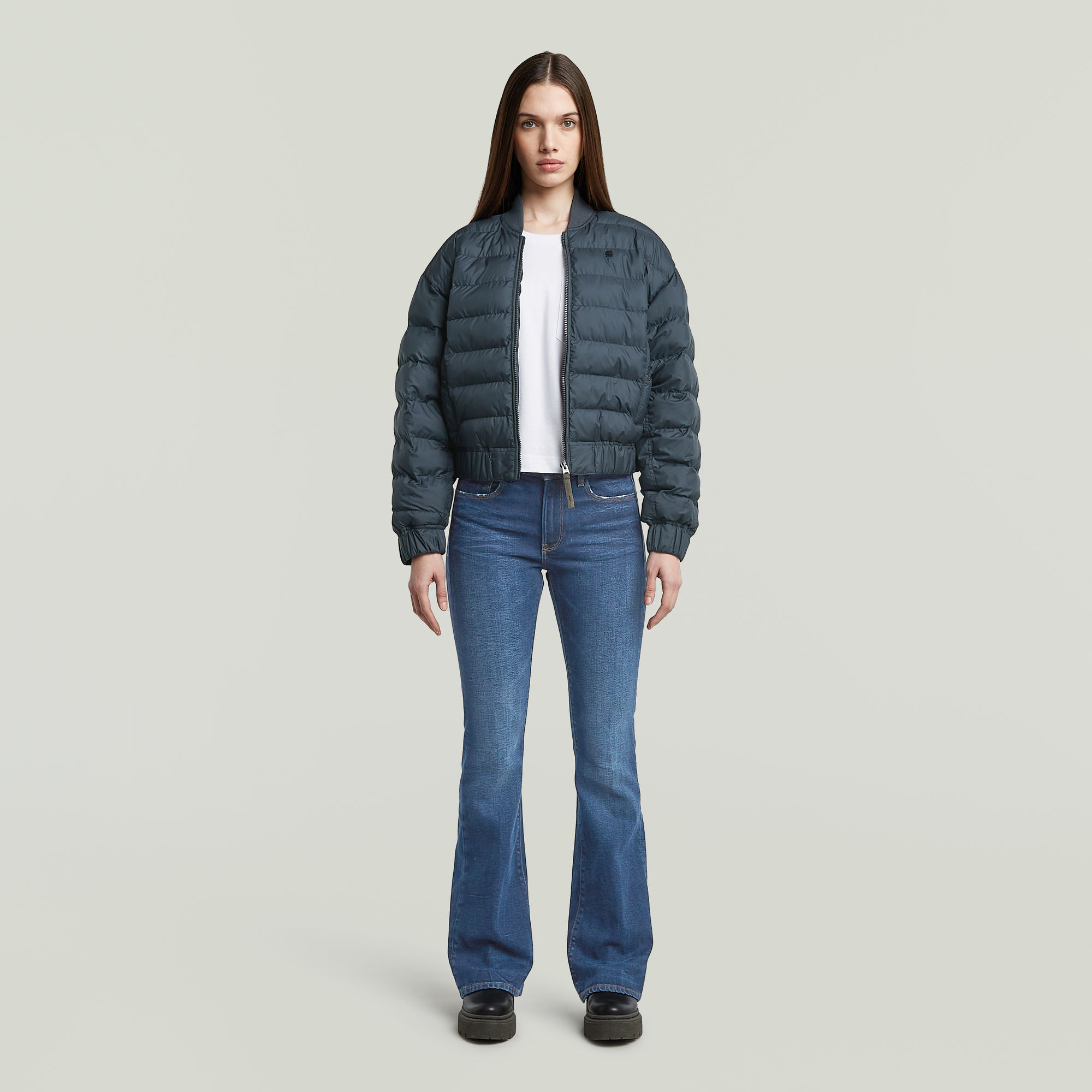 G-Star RAW Lichtgewicht Jack Quilted Donkerblauw Dames