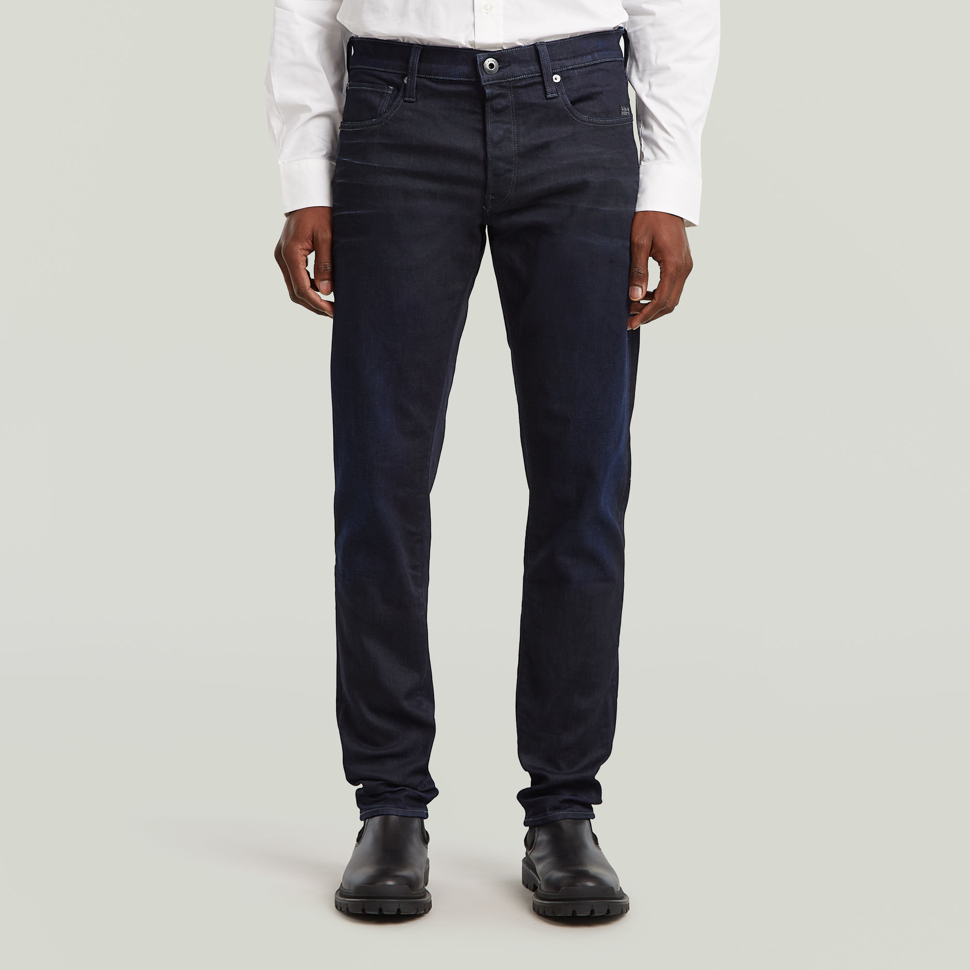 G-Star RAW 3301 Regular Tapered Jeans II Donkerblauw Heren