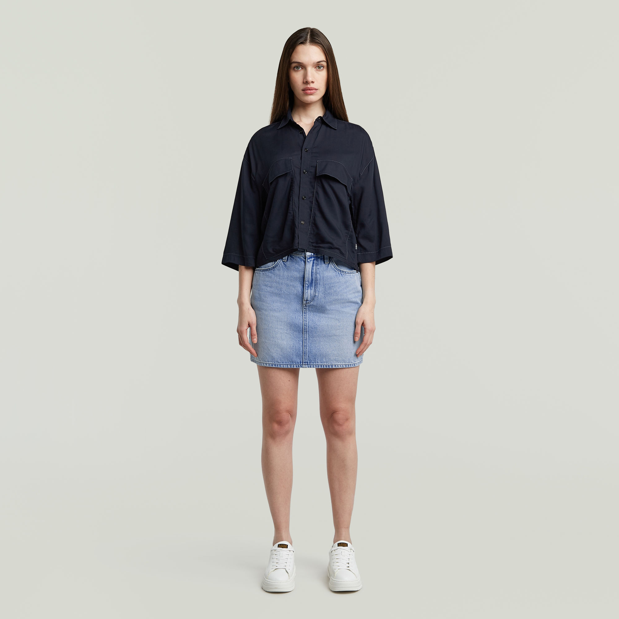 G-Star RAW Viktoria Korte Rok Clean Edge Lichtblauw Dames