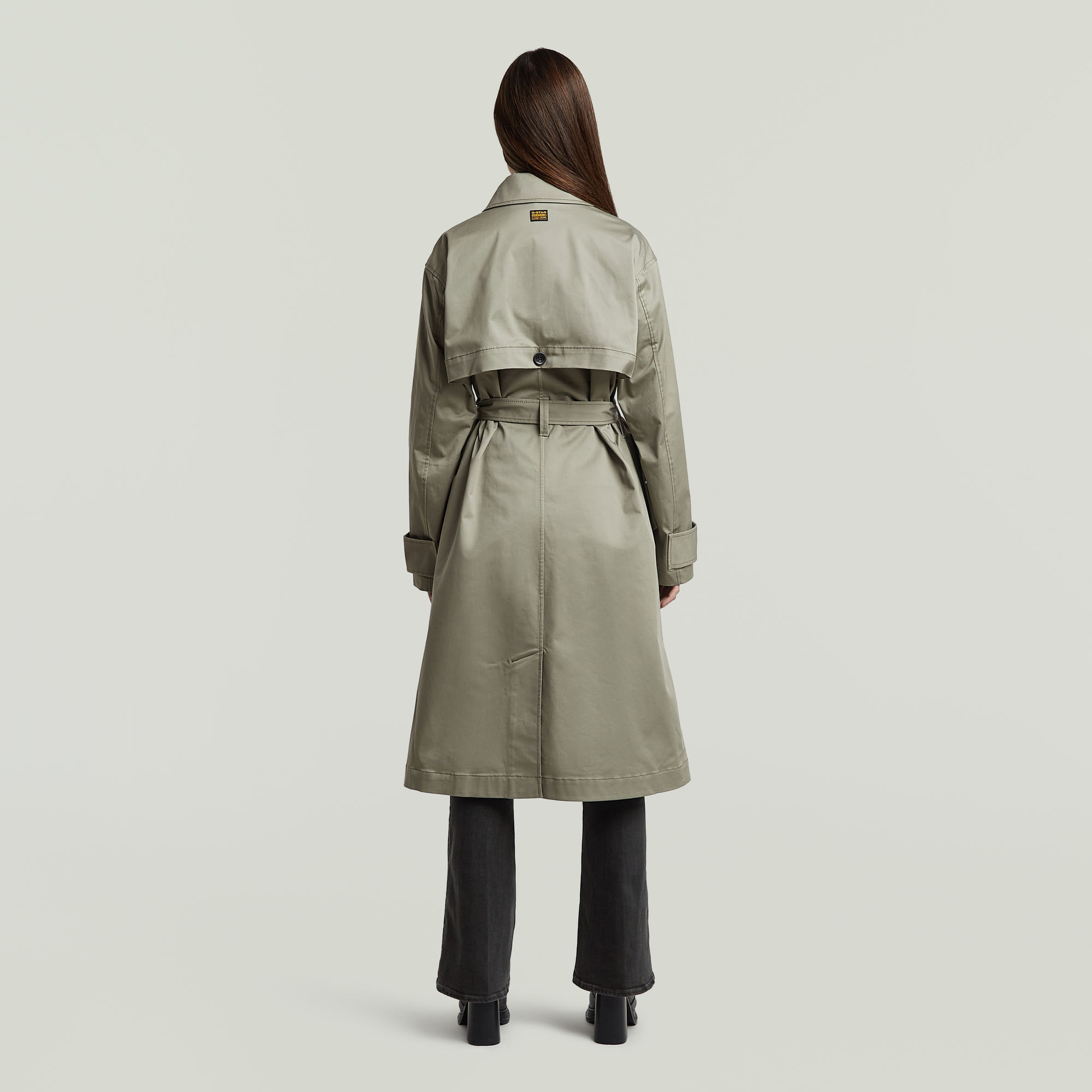 G-Star RAW High Trenchcoat Groen Dames