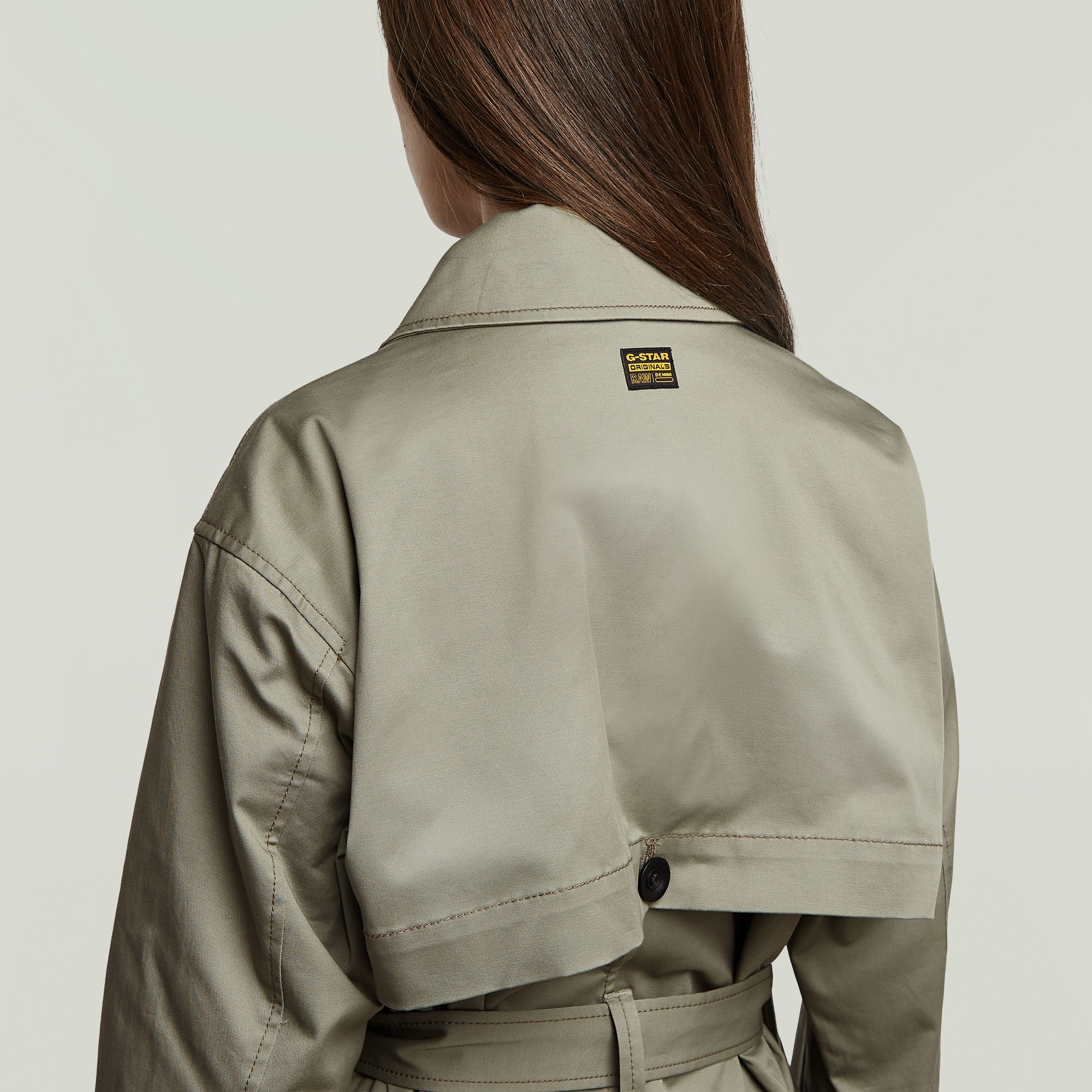 G-Star RAW High Trenchcoat Groen Dames