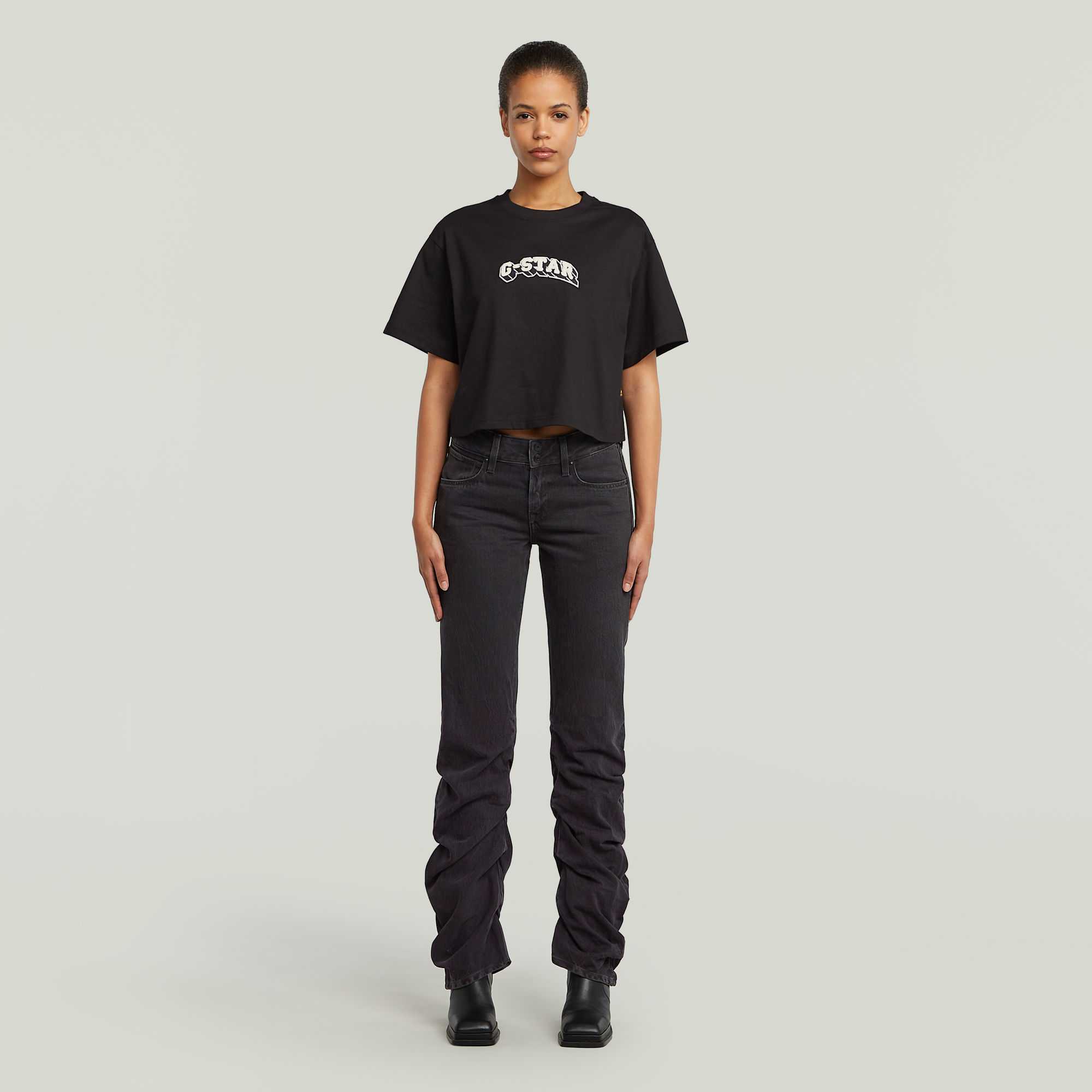 Thumbnail - G-Staq Low Bootcut Jeans - Schwarz - Damen