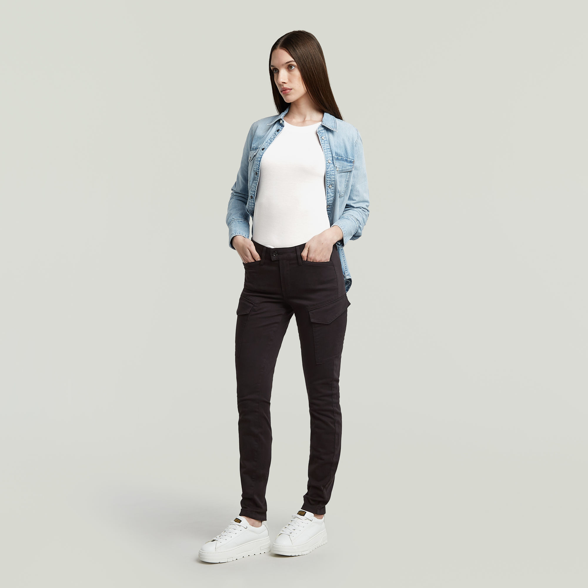 G-Star RAW Blossite G-Shape Army High Skinny Broek Zwart Dames