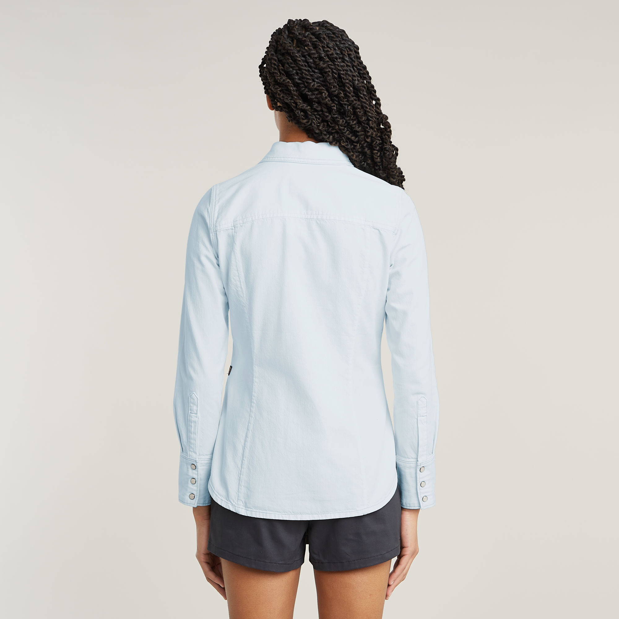 G-Star RAW Slim Western Shirt Lichtblauw Dames