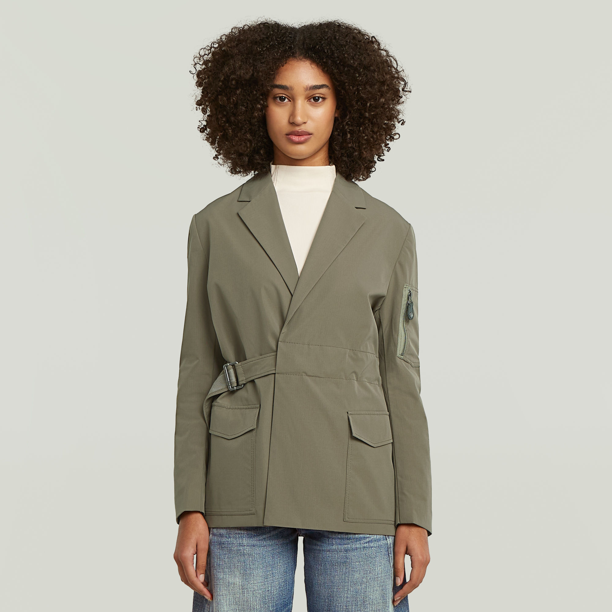 

Belted Blazer - Braun - Damen