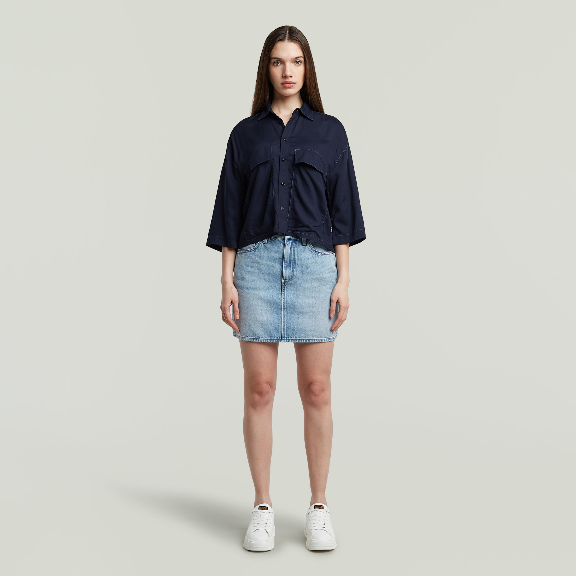 G-Star RAW Boxy Shirt Donkerblauw Dames